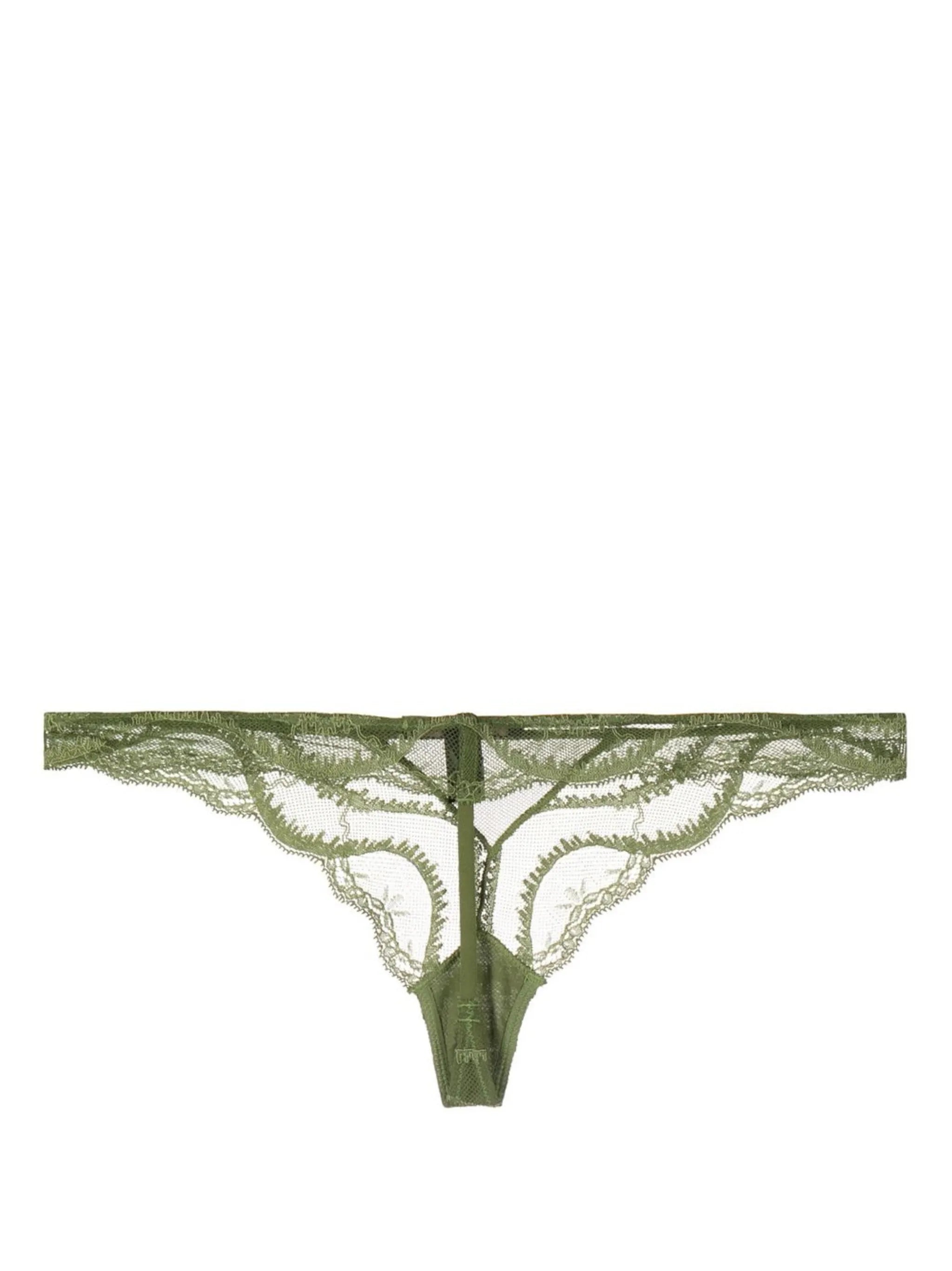 Leche Moi lace-trimmed thong