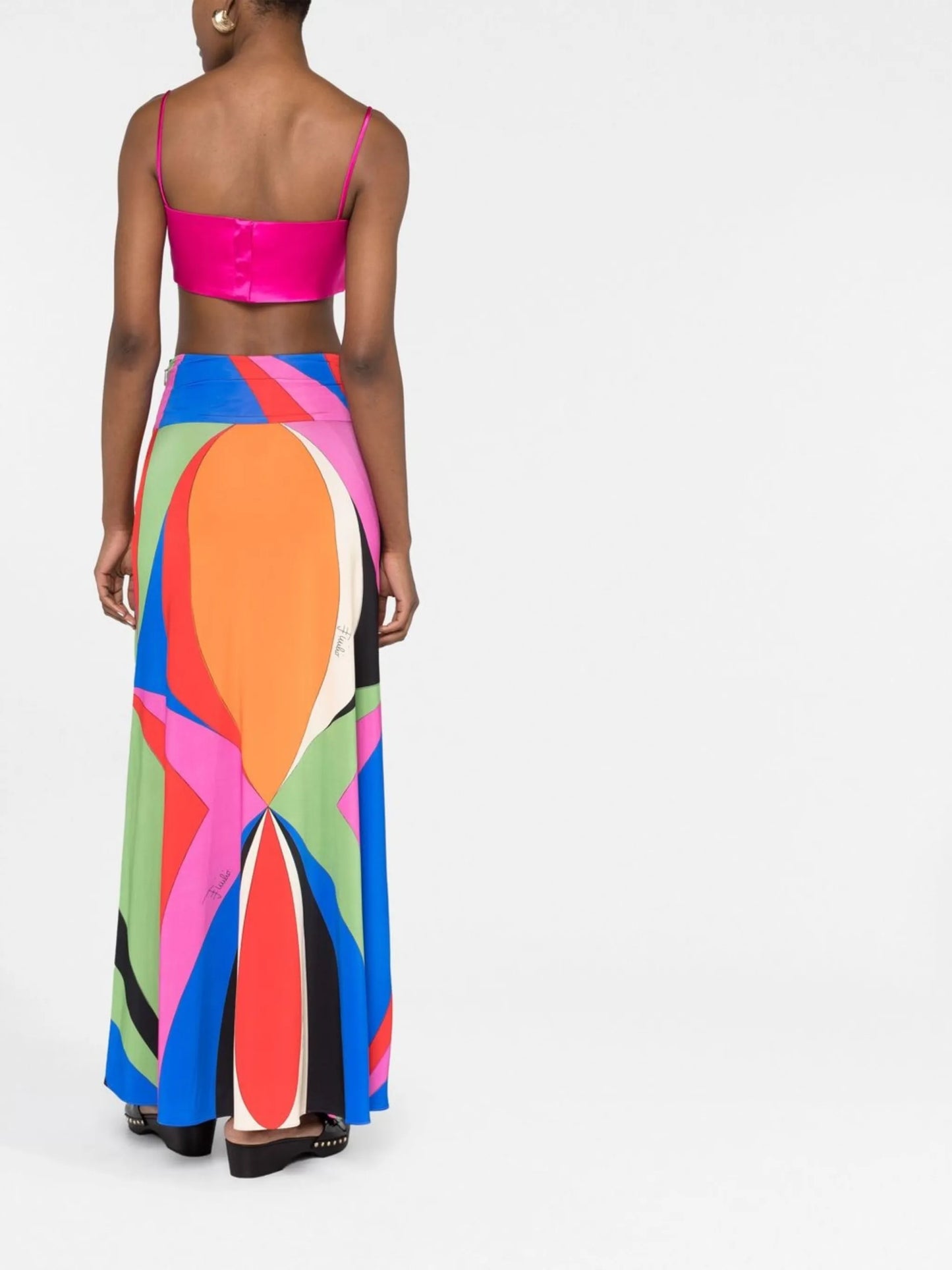 Goccia-print maxi skirt