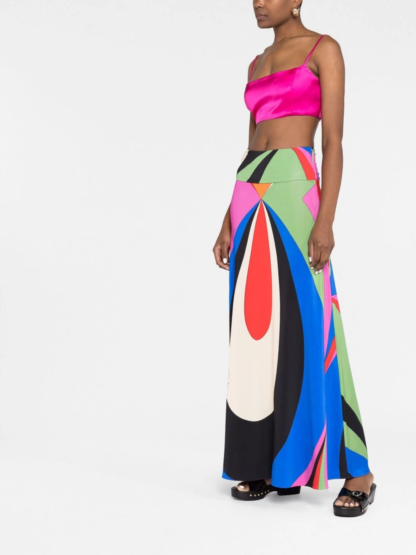 Goccia-print maxi skirt