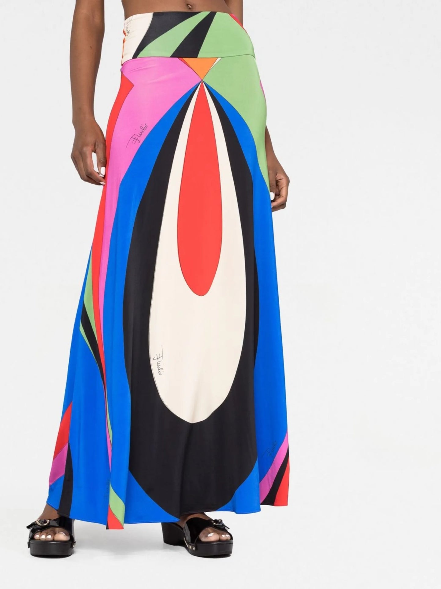 Goccia-print maxi skirt