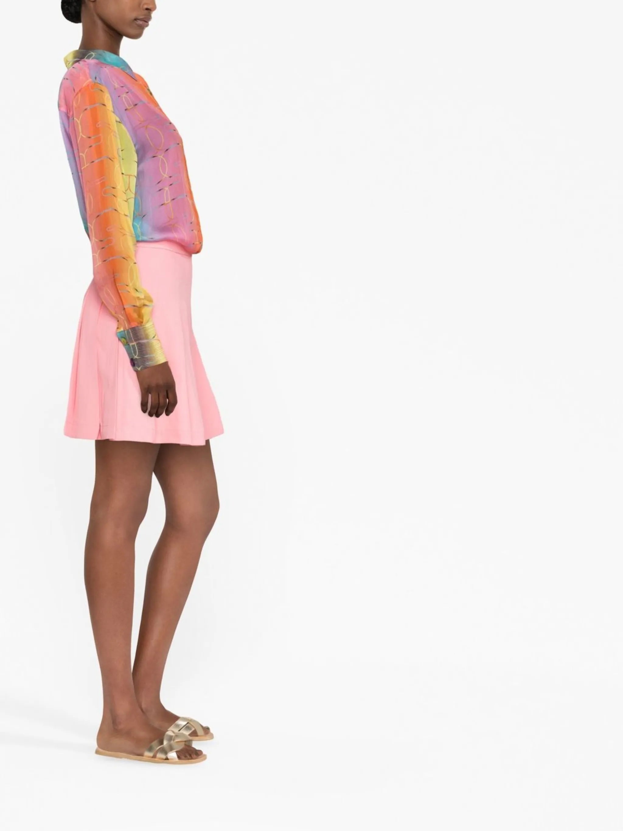 Esme gradient-effect sheer silk shirt