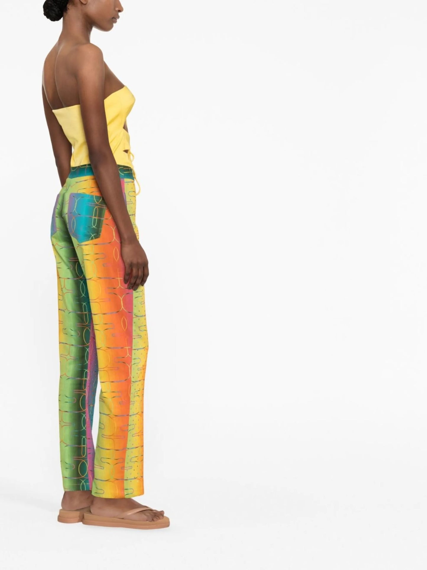 Bery degradé rhinestone-embellished trousers