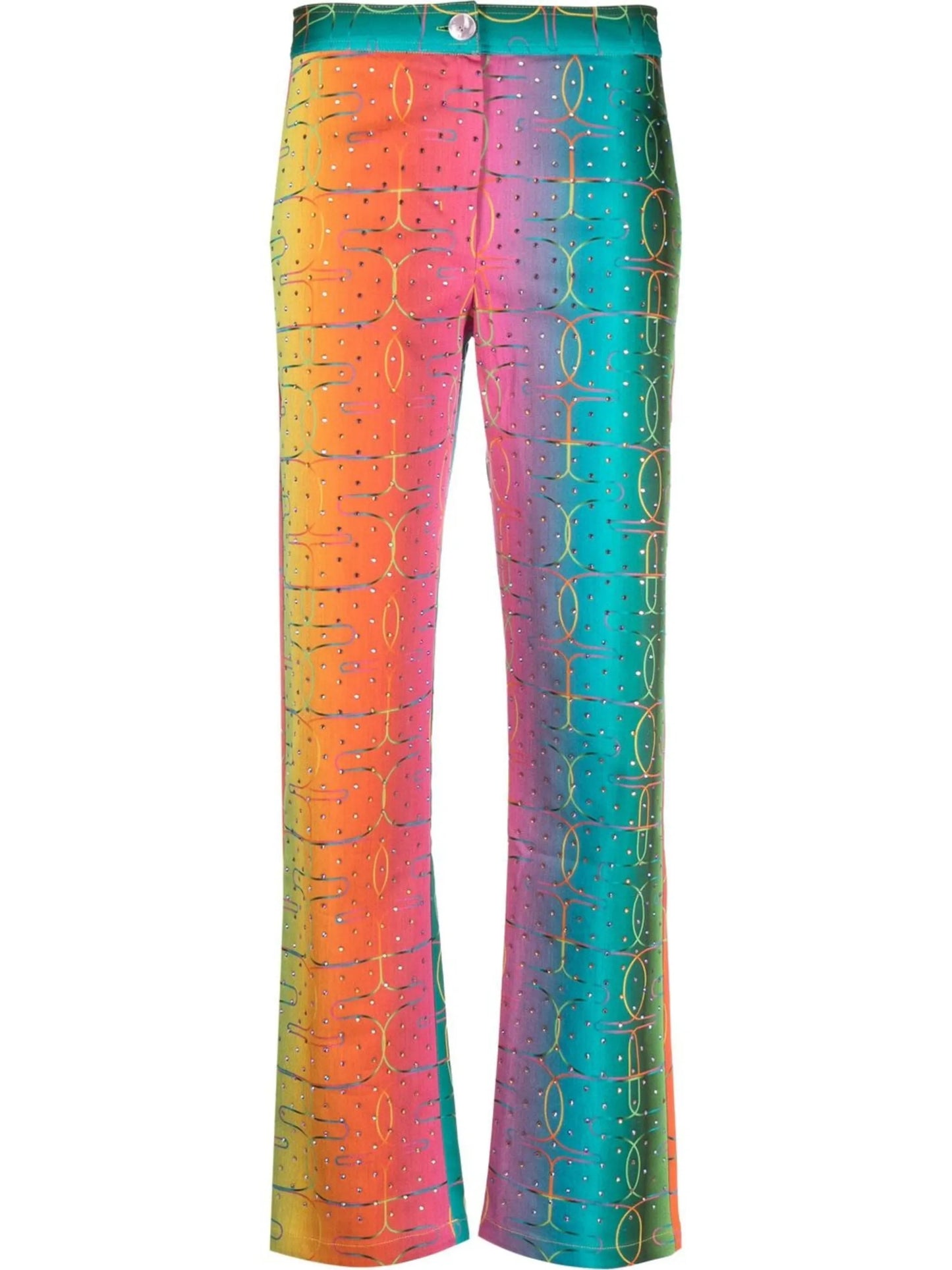 Bery degradé rhinestone-embellished trousers