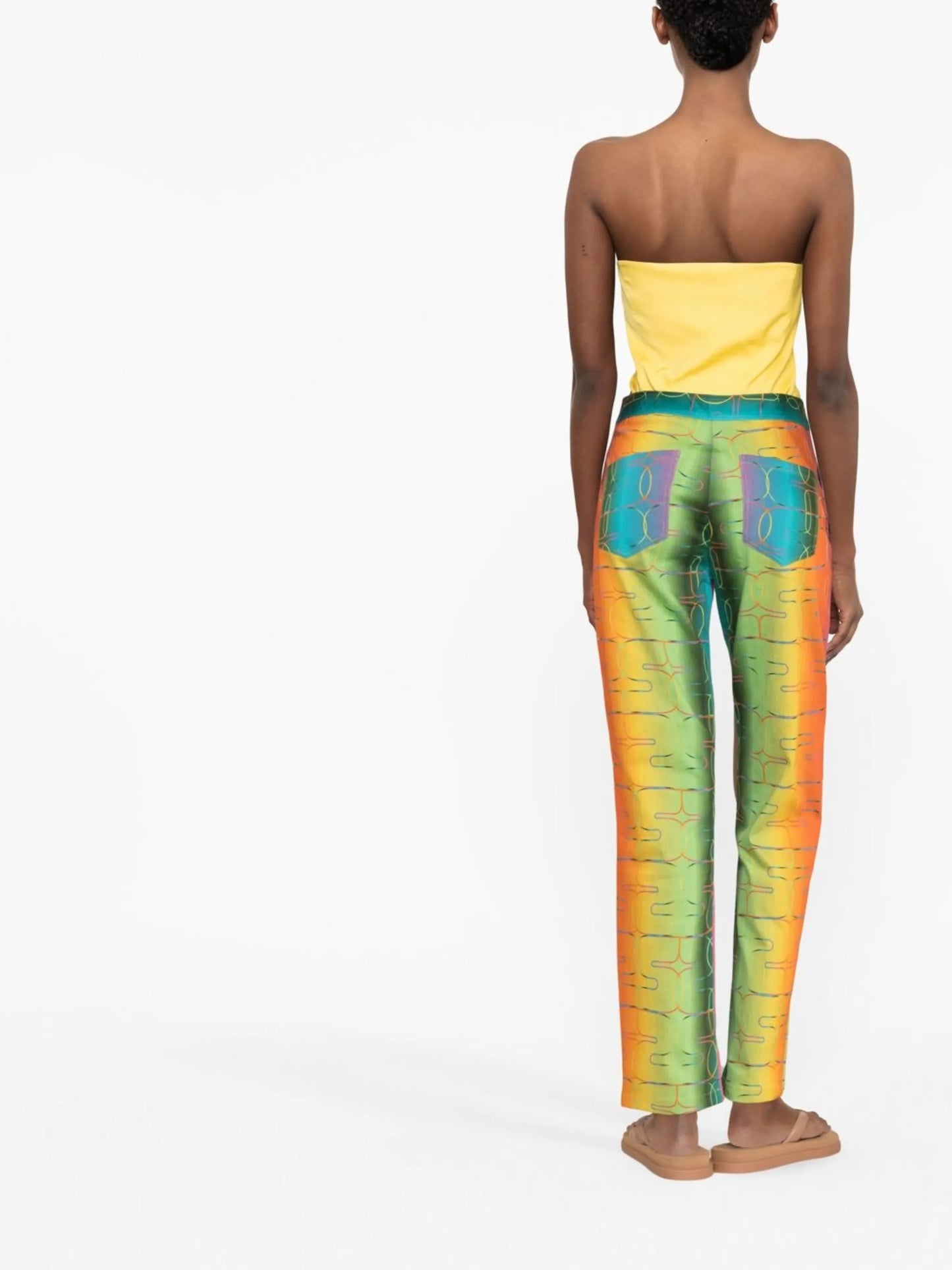 Bery degradé rhinestone-embellished trousers