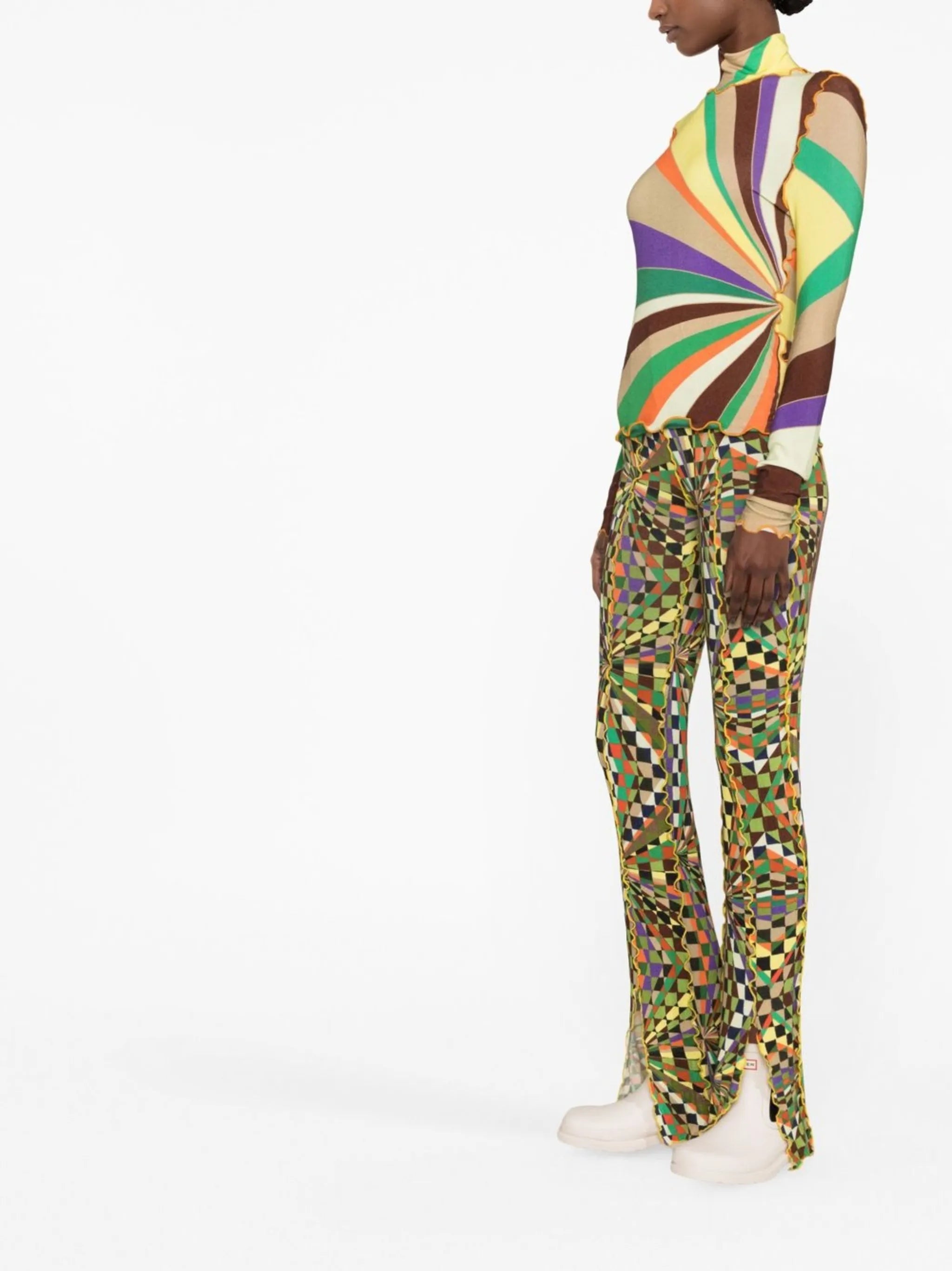 Cody graphic-print high-neck top