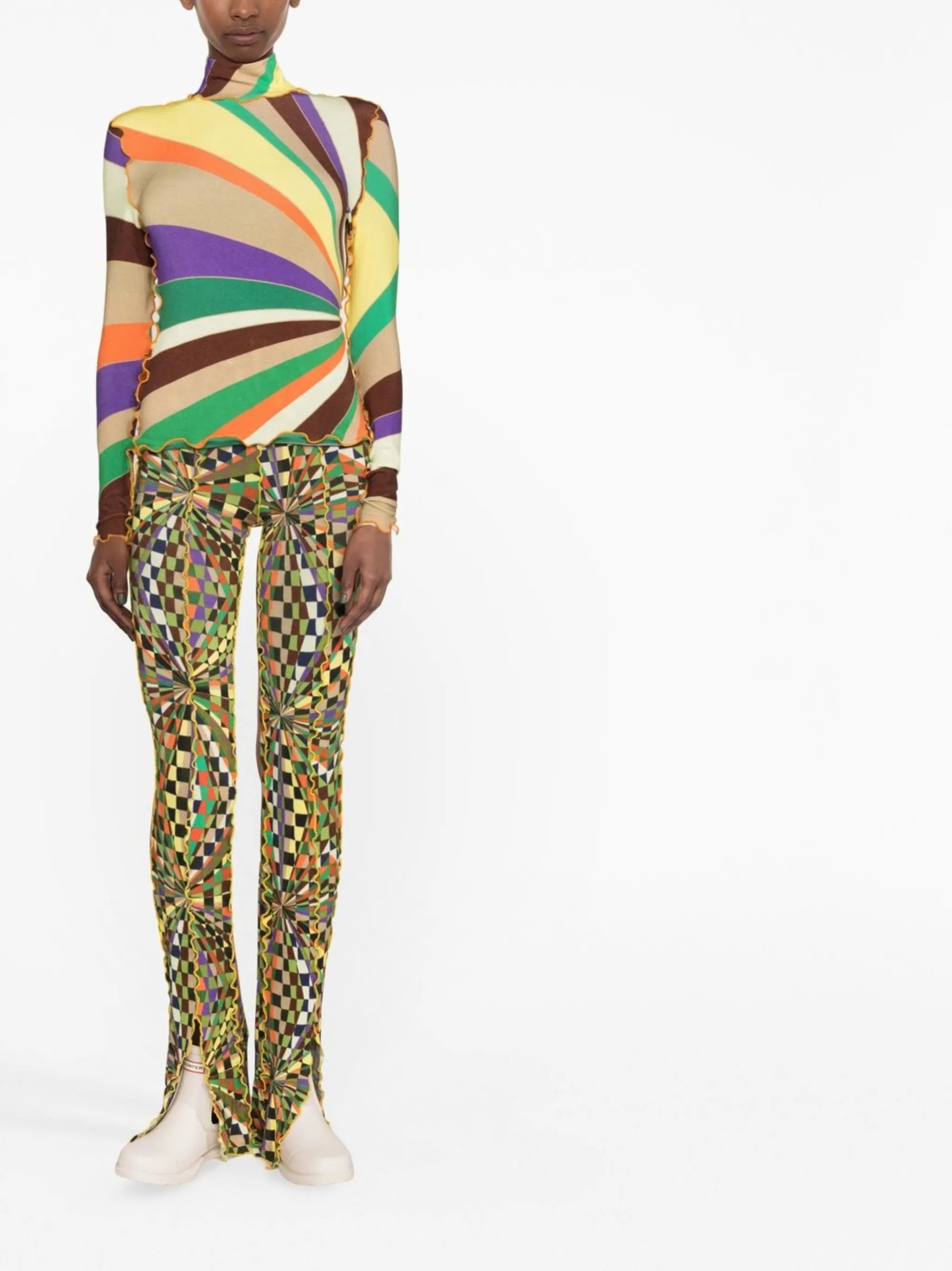 Cody graphic-print high-neck top