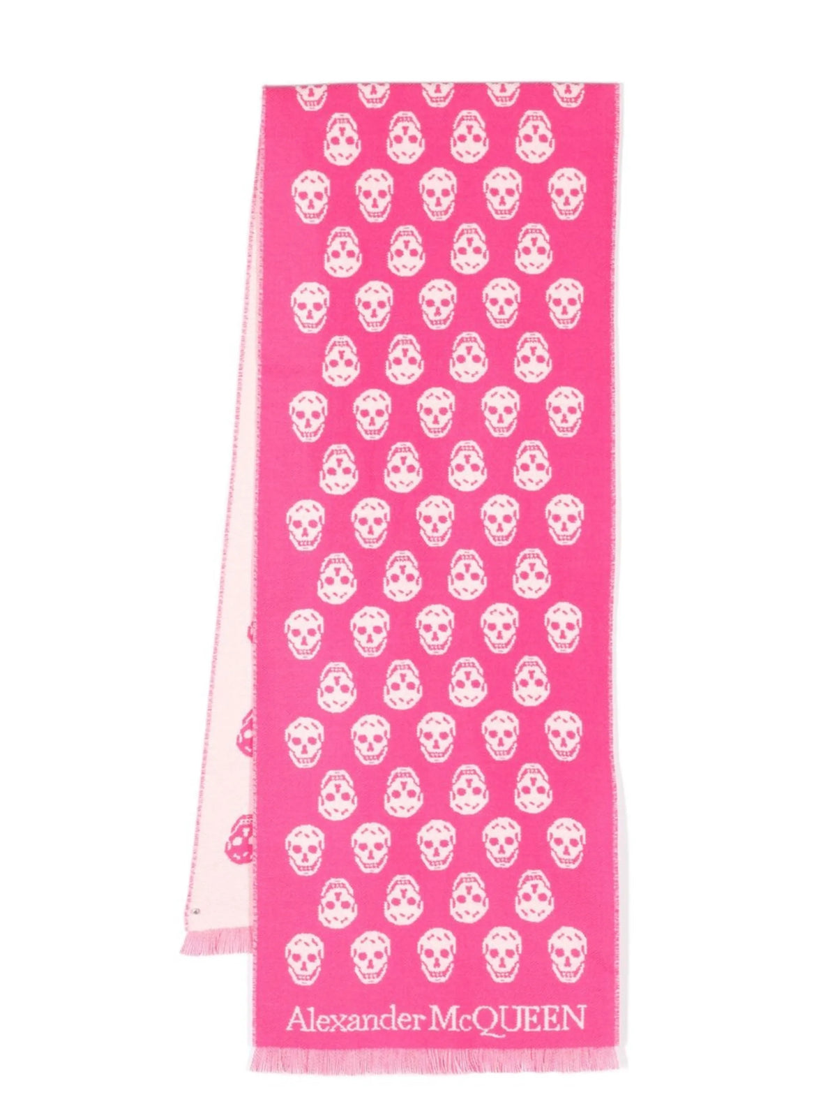skull-print wool scarf