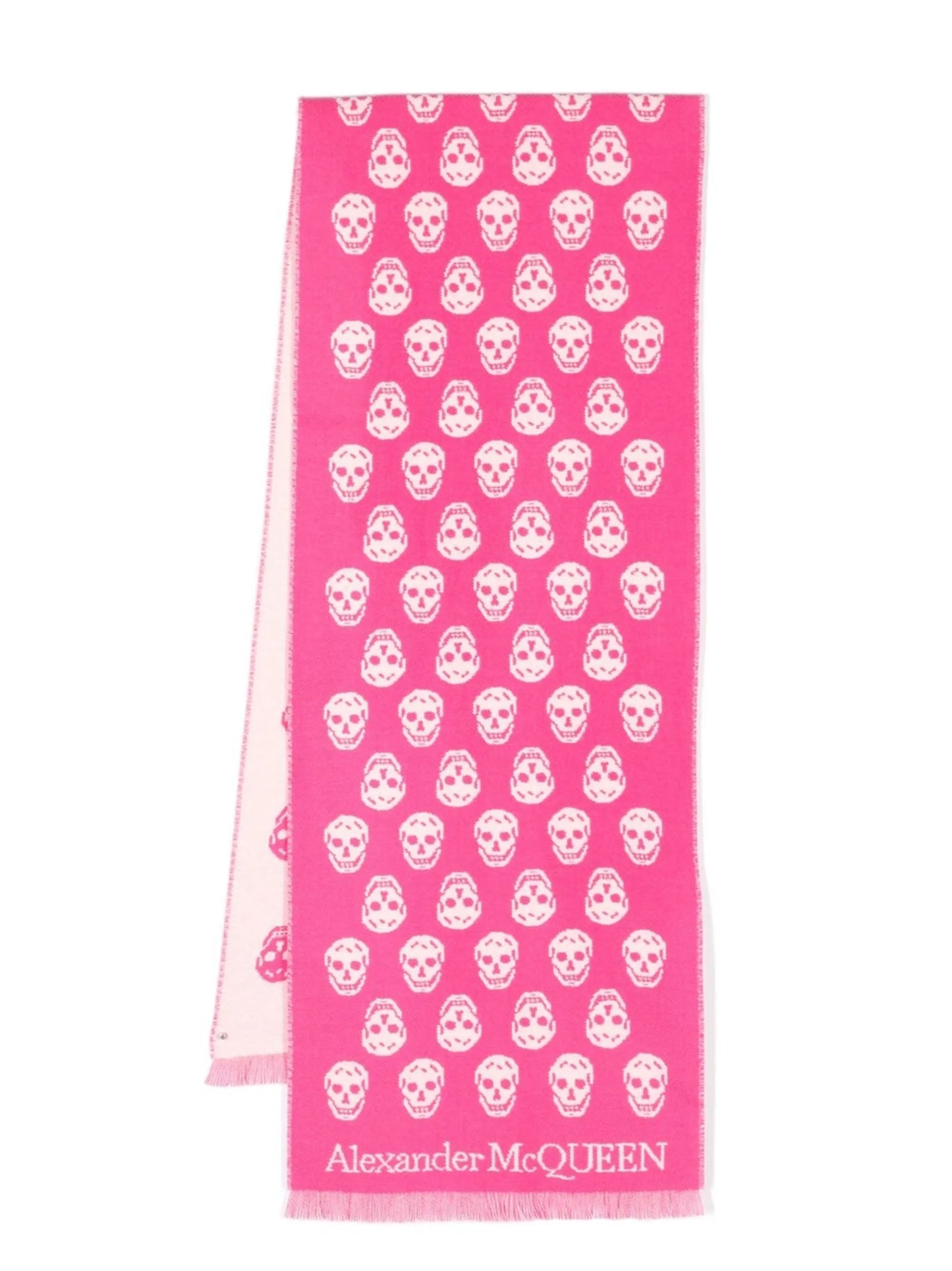 skull-print wool scarf