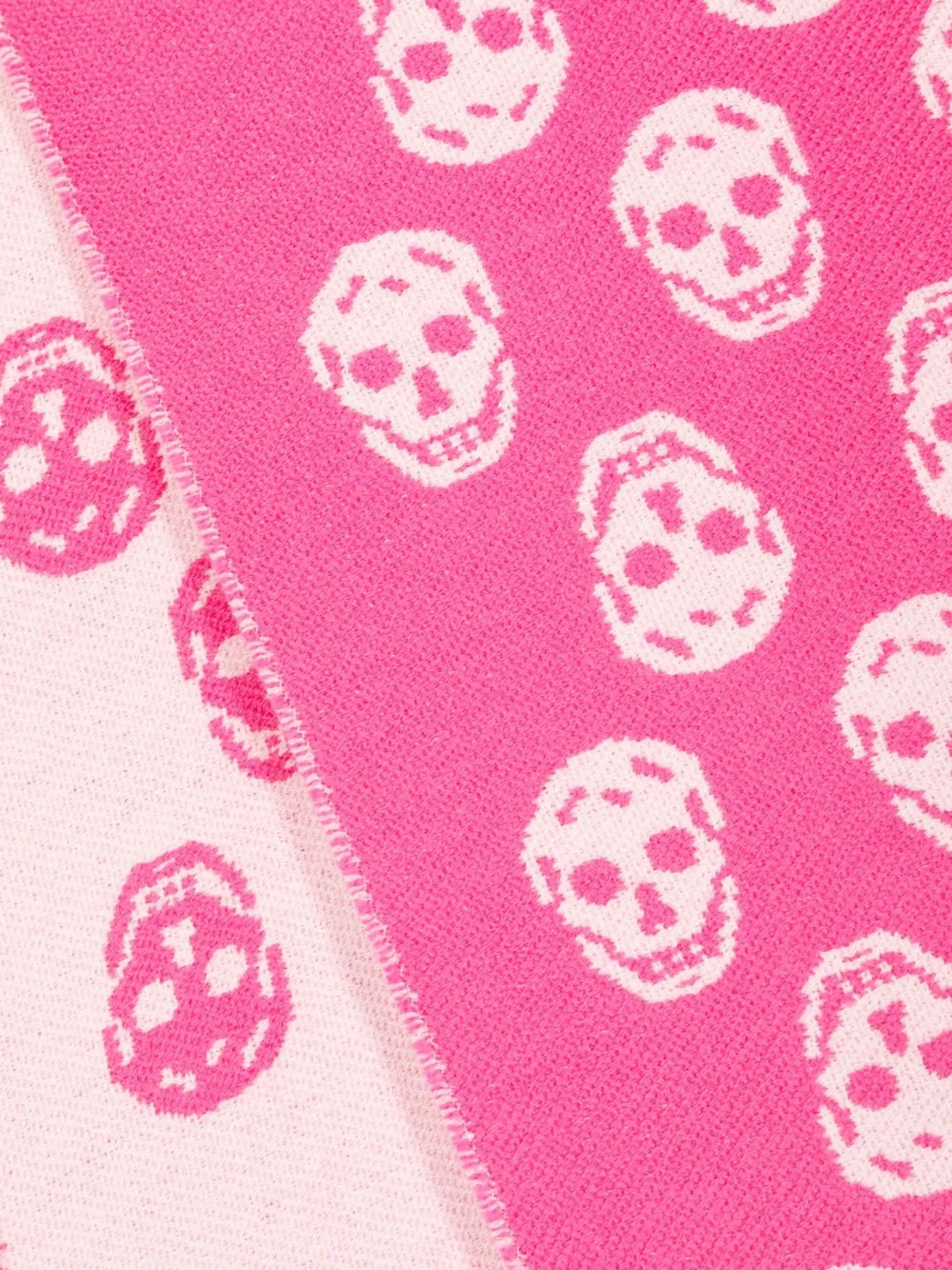 skull-print wool scarf