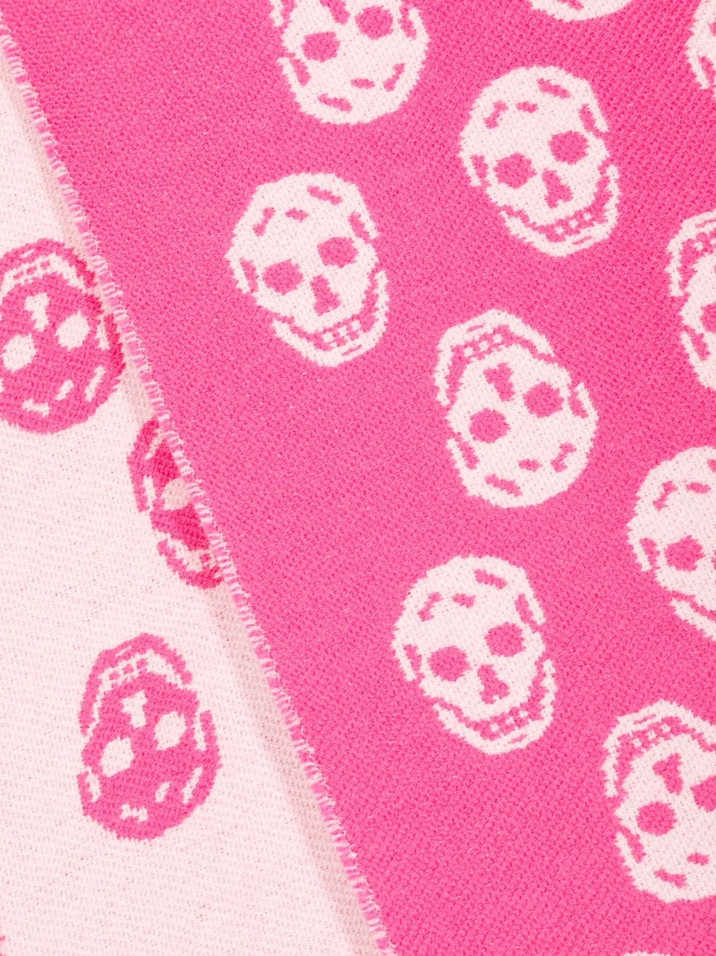 skull-print wool scarf