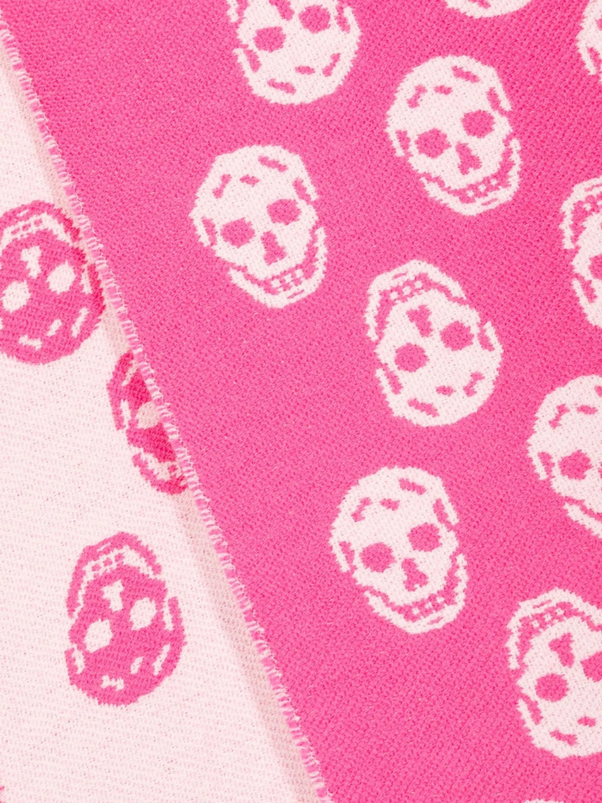 skull-print wool scarf