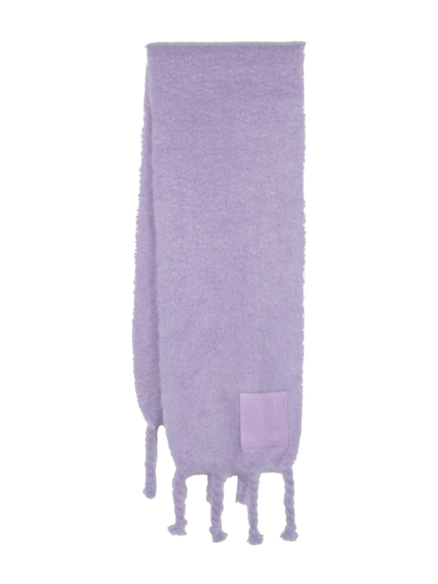 chunky logo-patch scarf