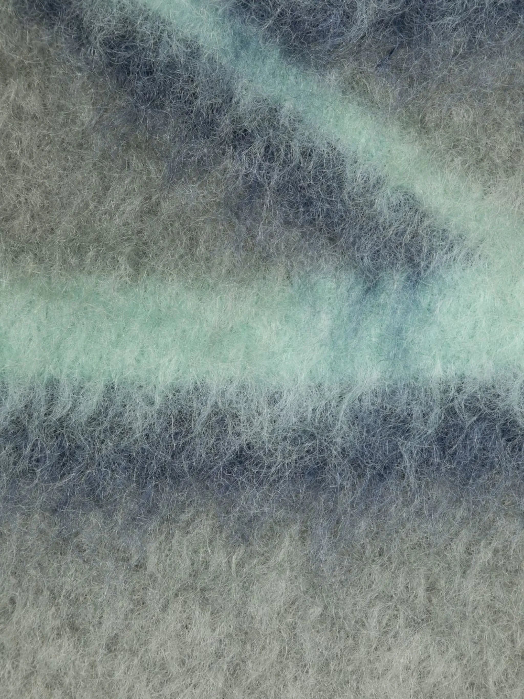 logo-print fringed scarf