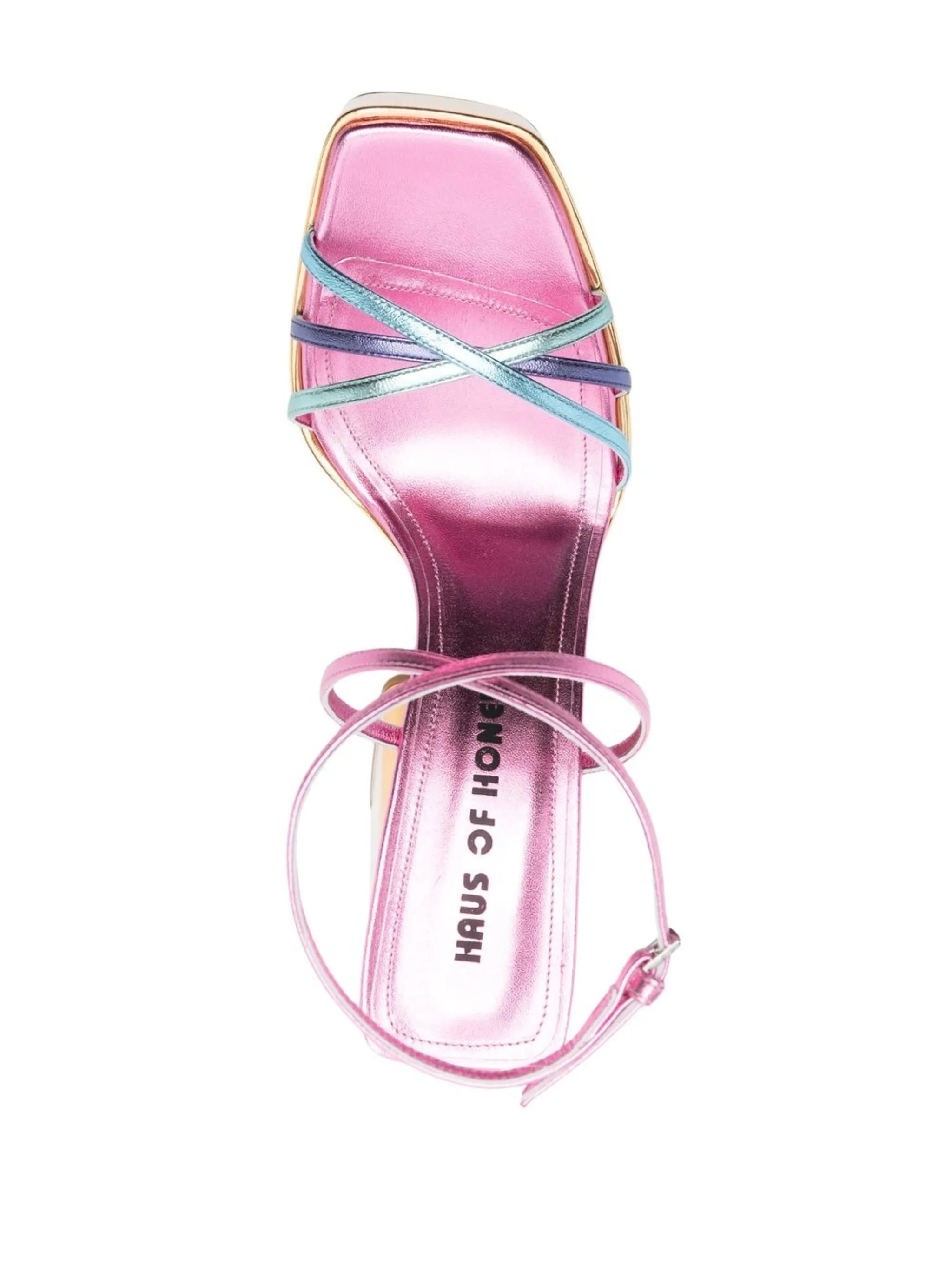 135mm metallic platform sandals