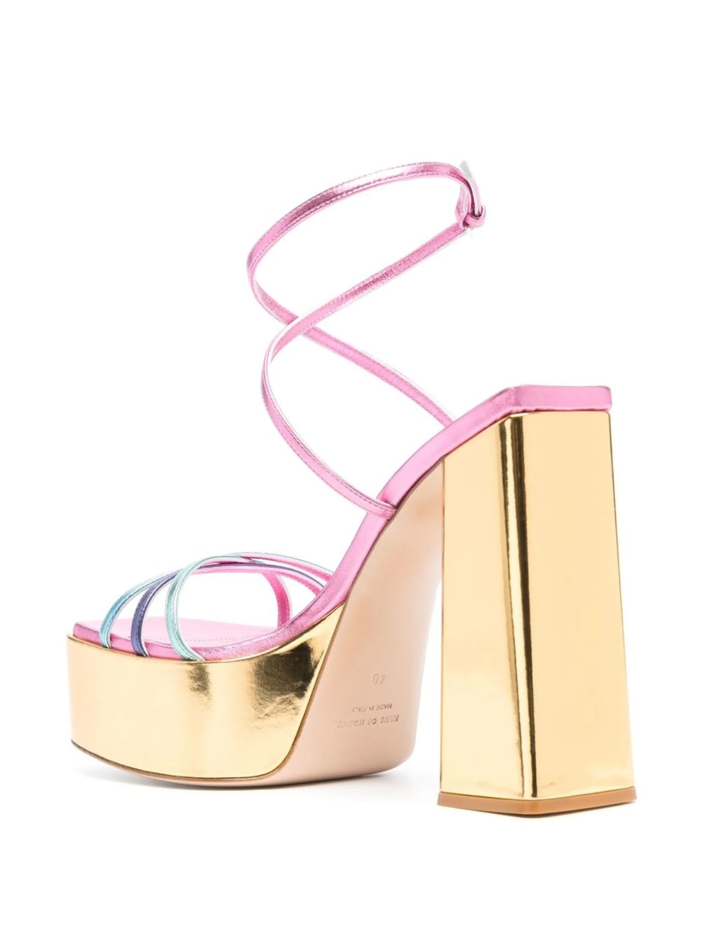 135mm metallic platform sandals