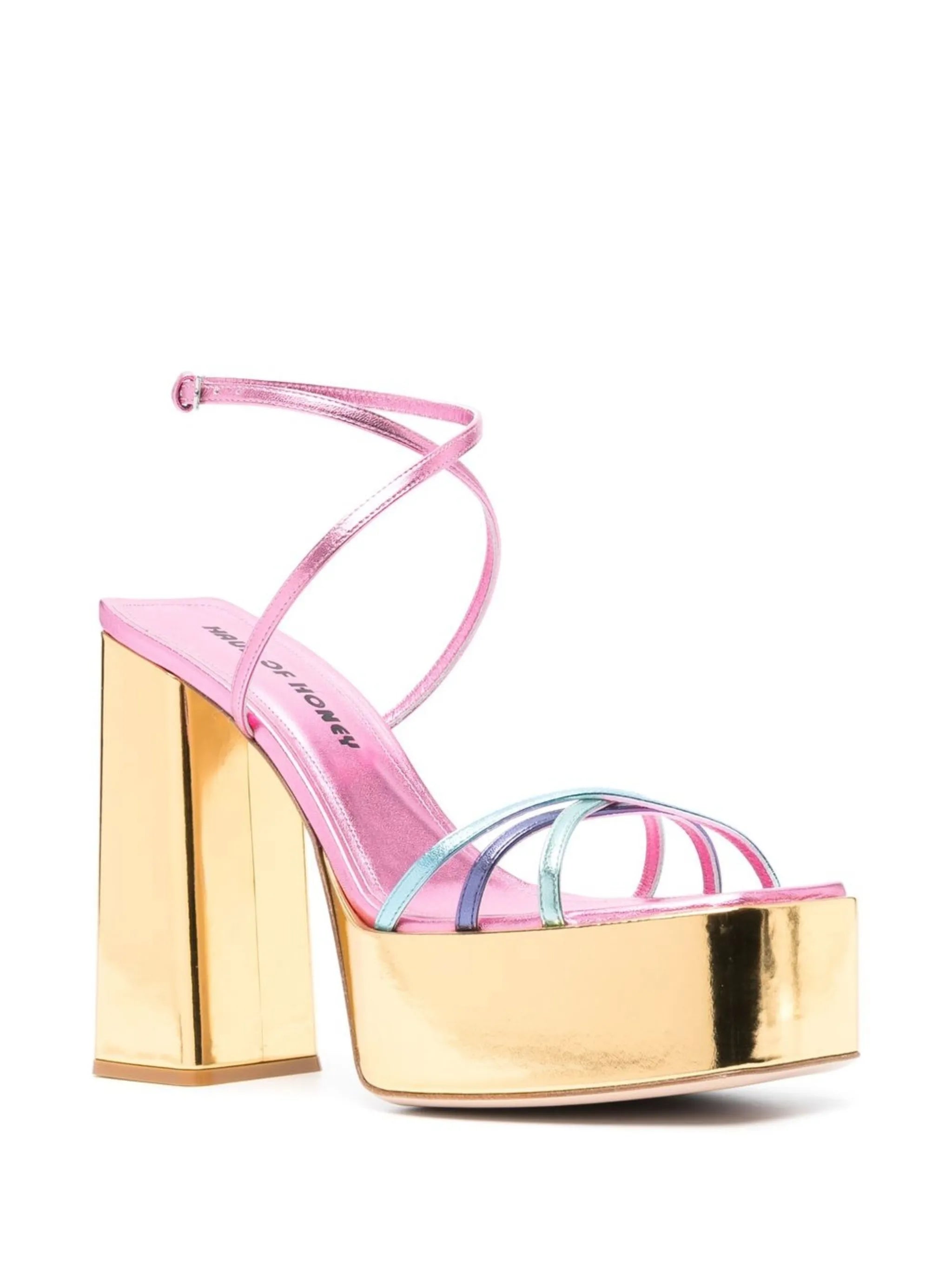 135mm metallic platform sandals