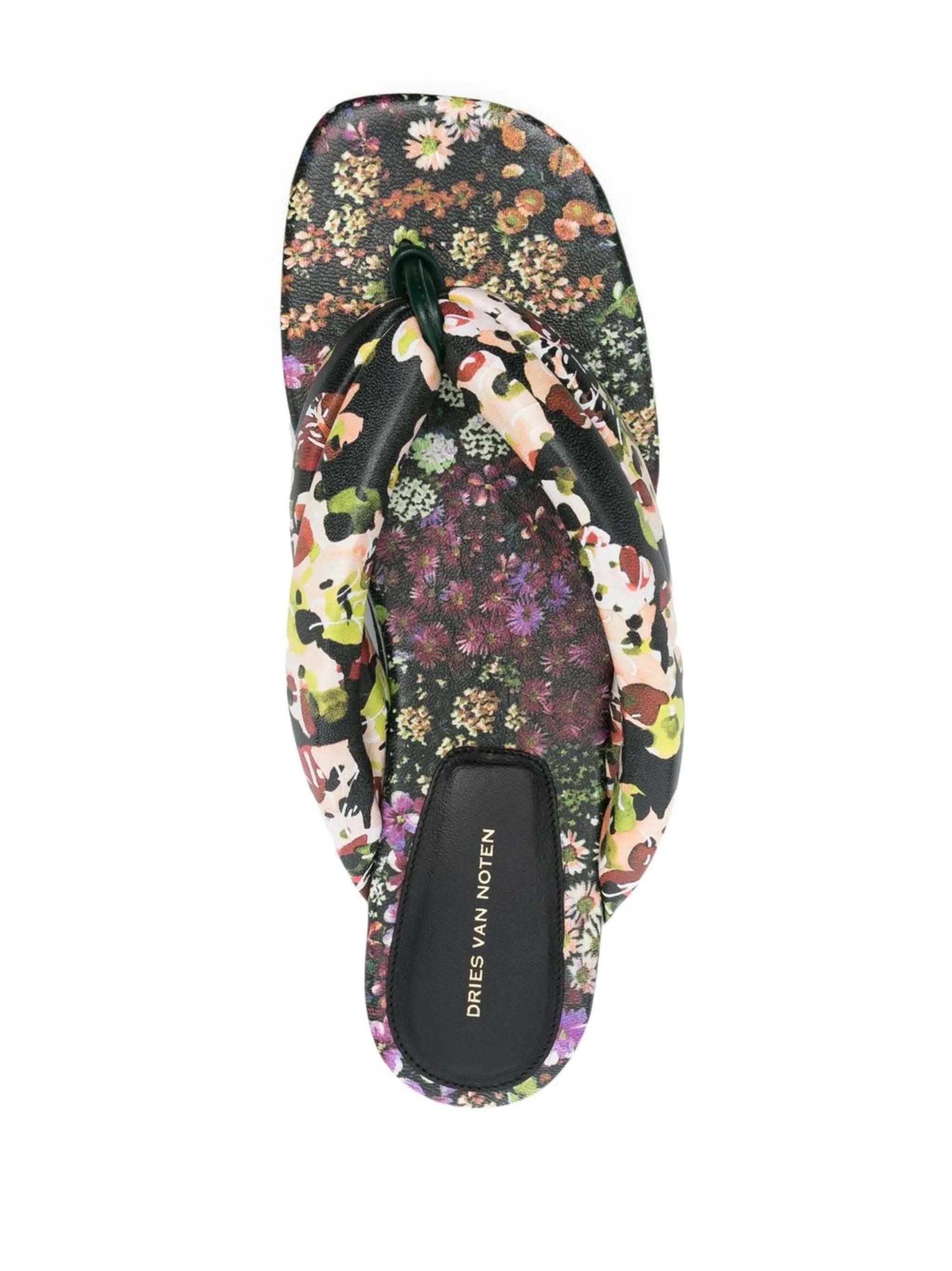 floral-print platform sandals