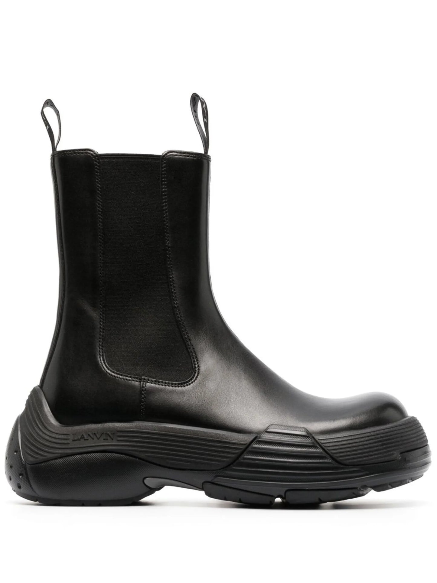 round-toe pull-tab boots