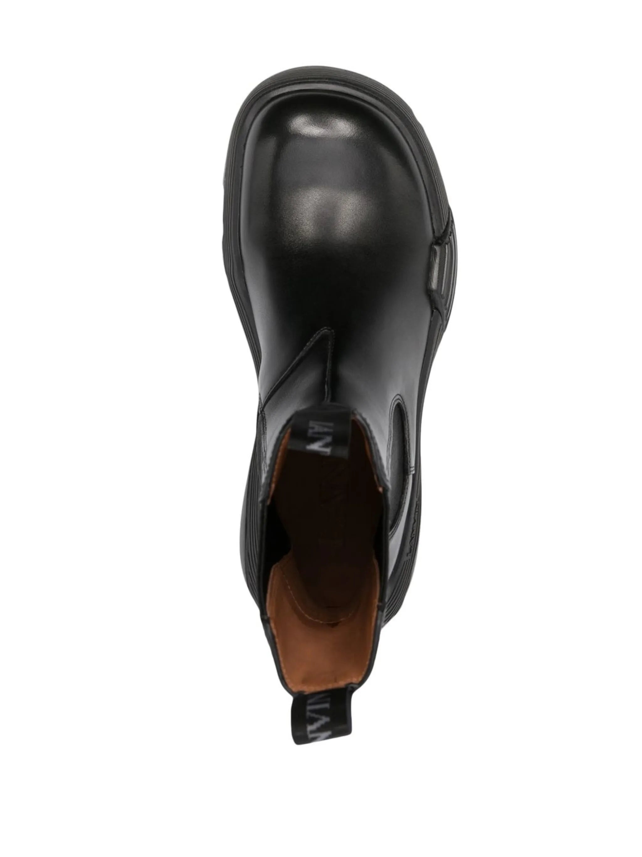 round-toe pull-tab boots