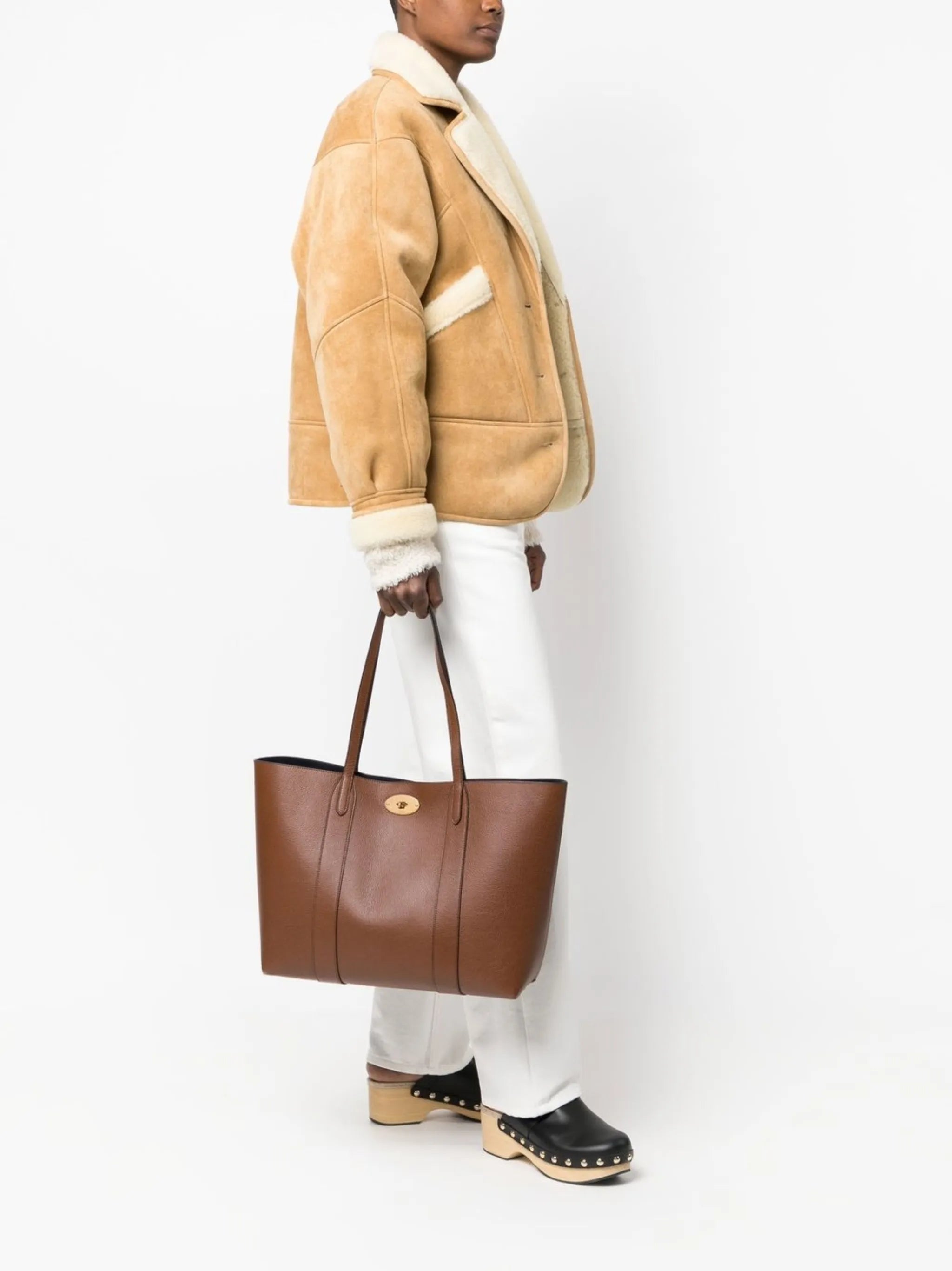 small Bayswater grained leather tote bag