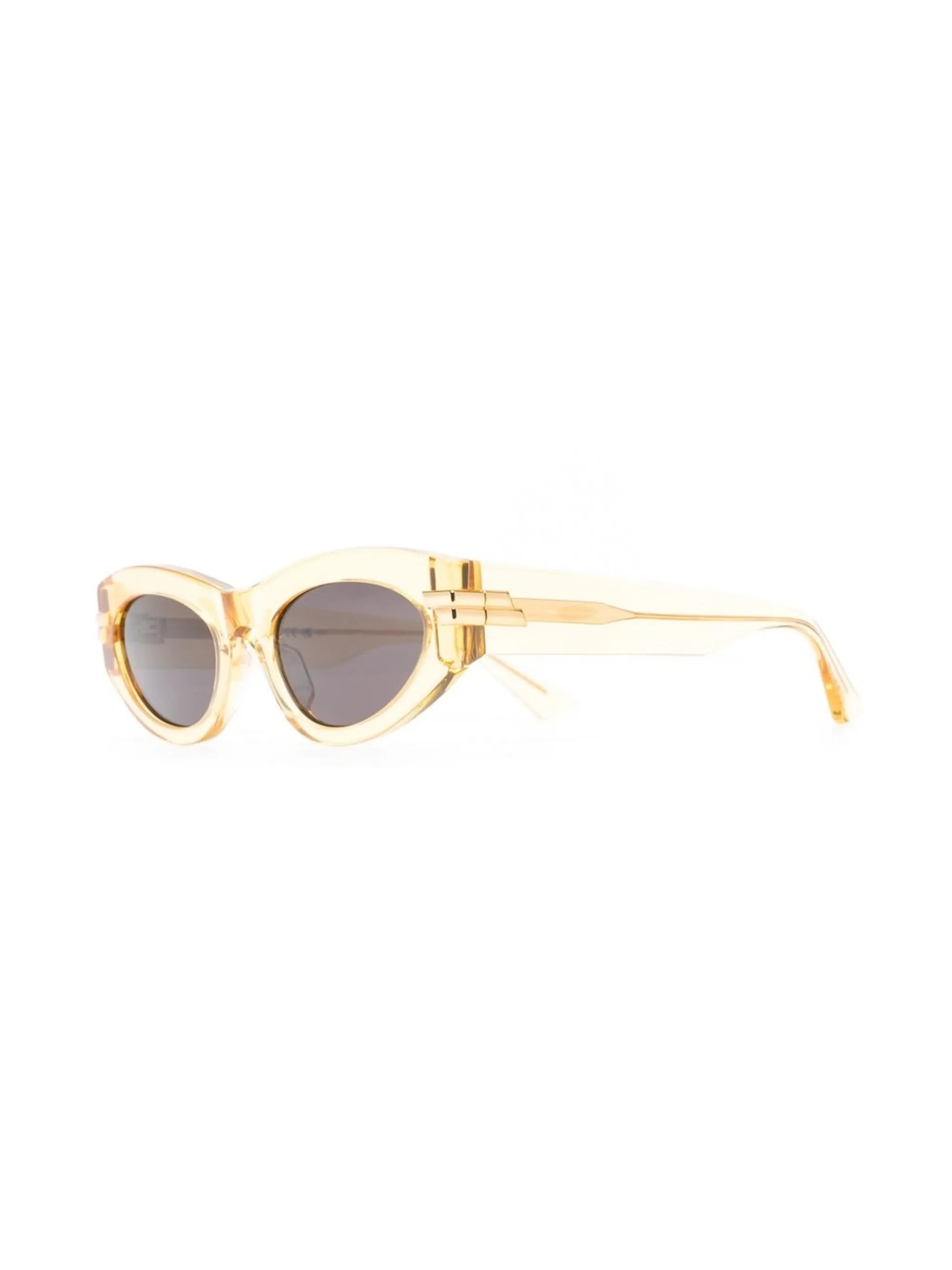 transparent round-frame sunglasses