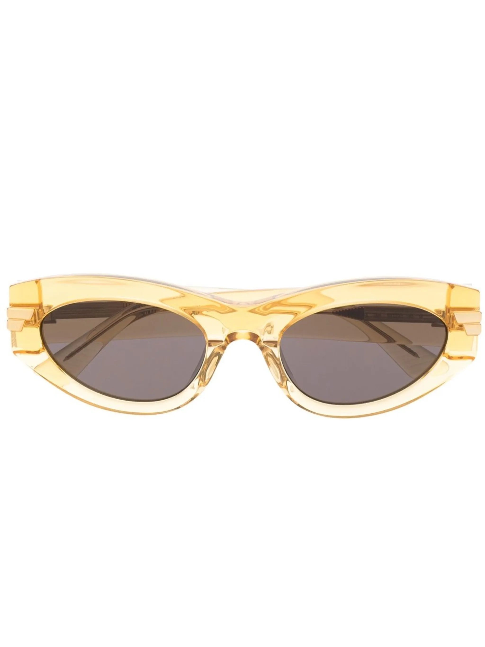 transparent round-frame sunglasses