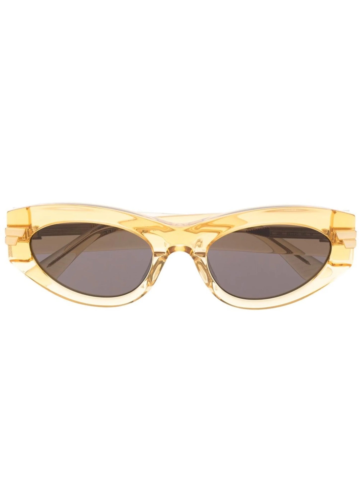 transparent round-frame sunglasses