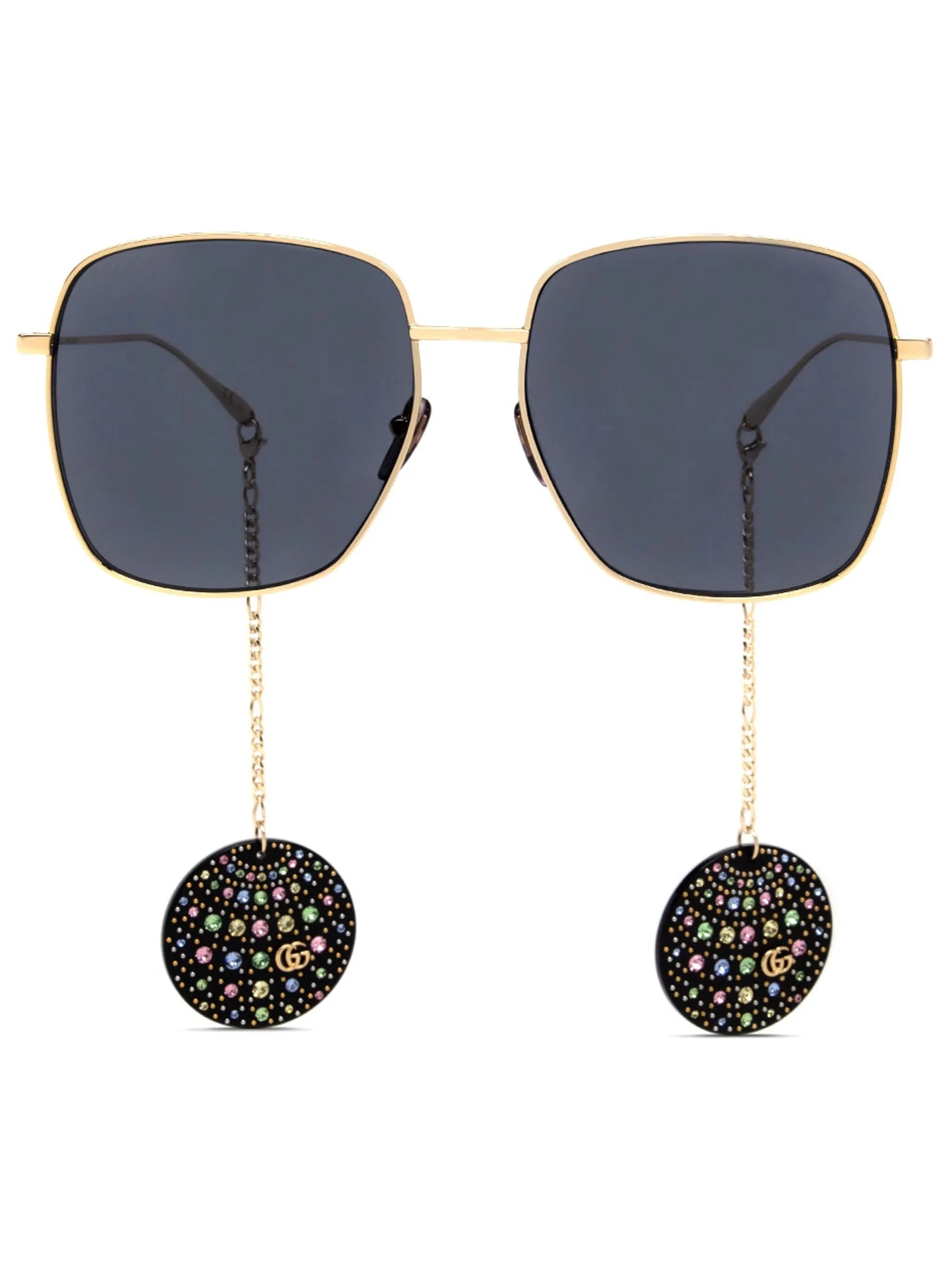 embellished square-frame sunglasses