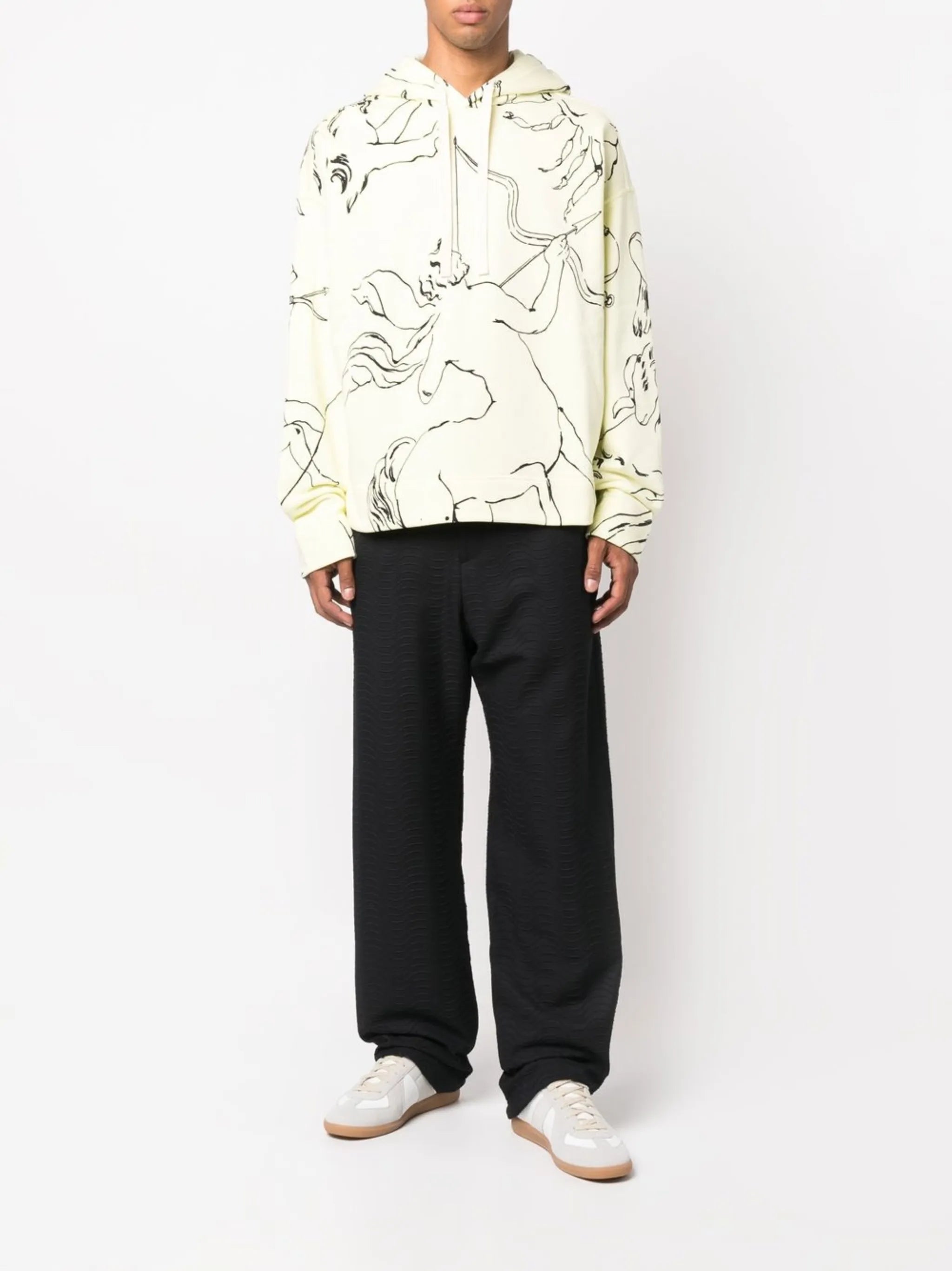 graphic-print organic cotton hoodie