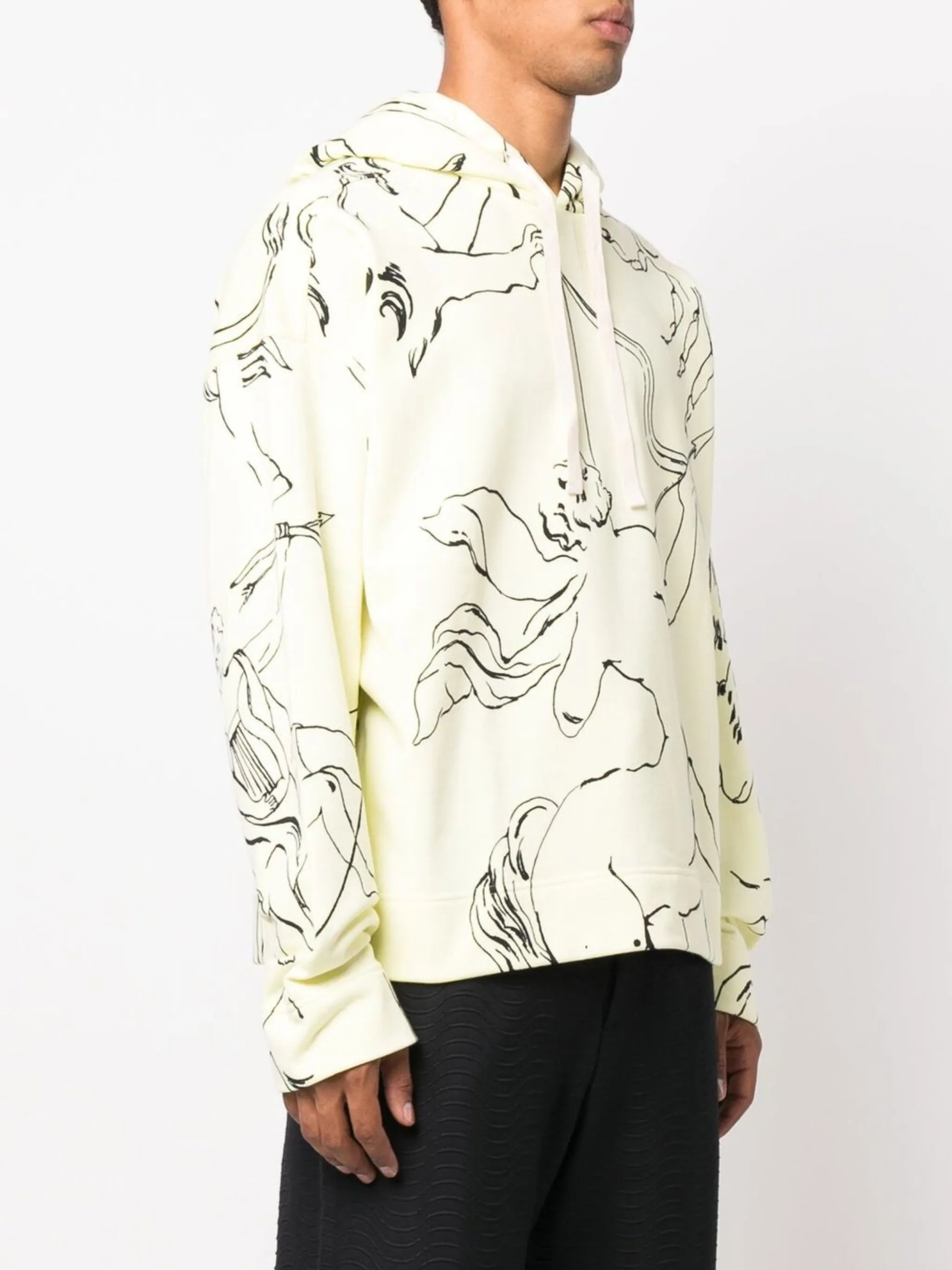graphic-print organic cotton hoodie