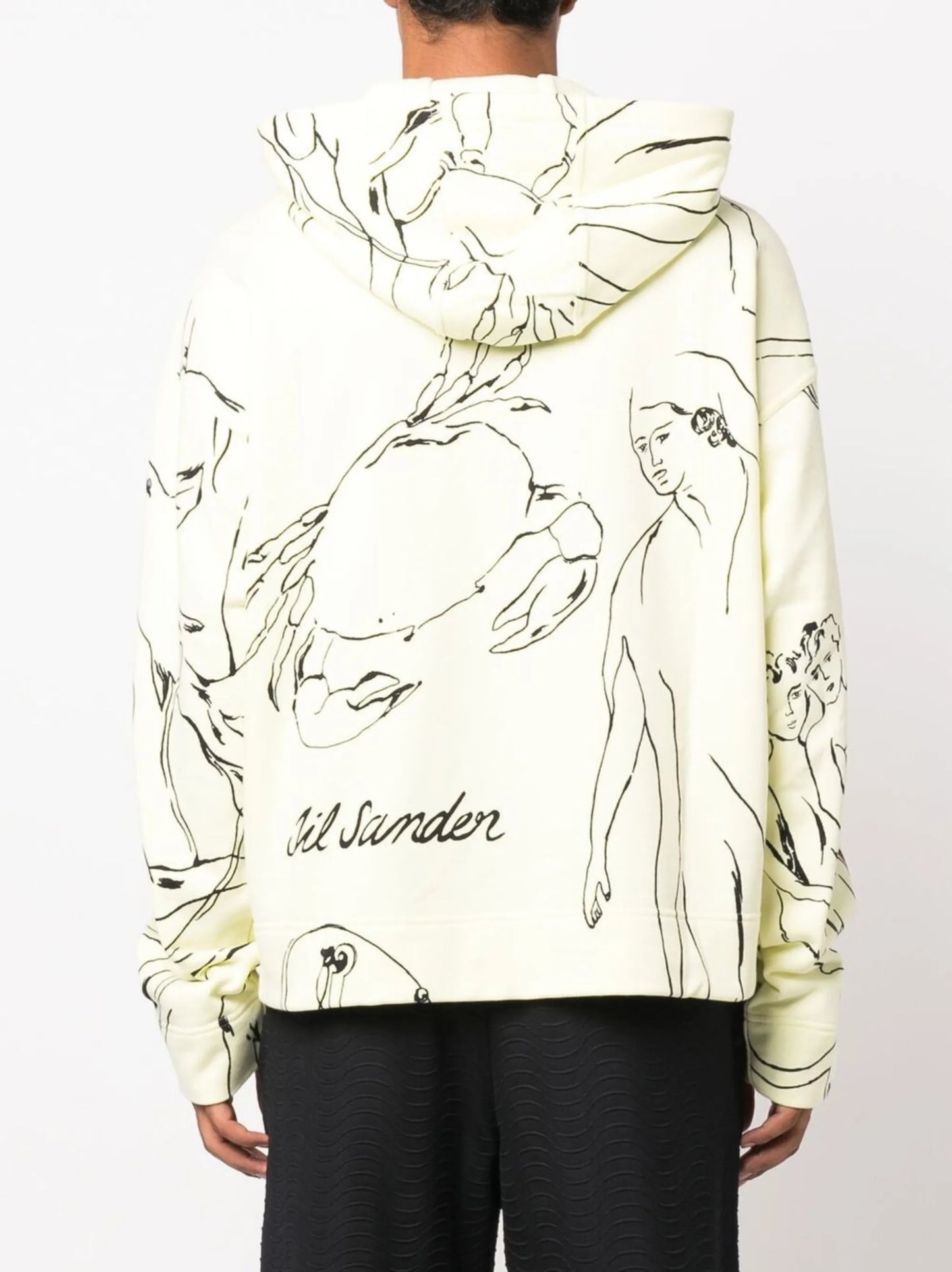 graphic-print organic cotton hoodie