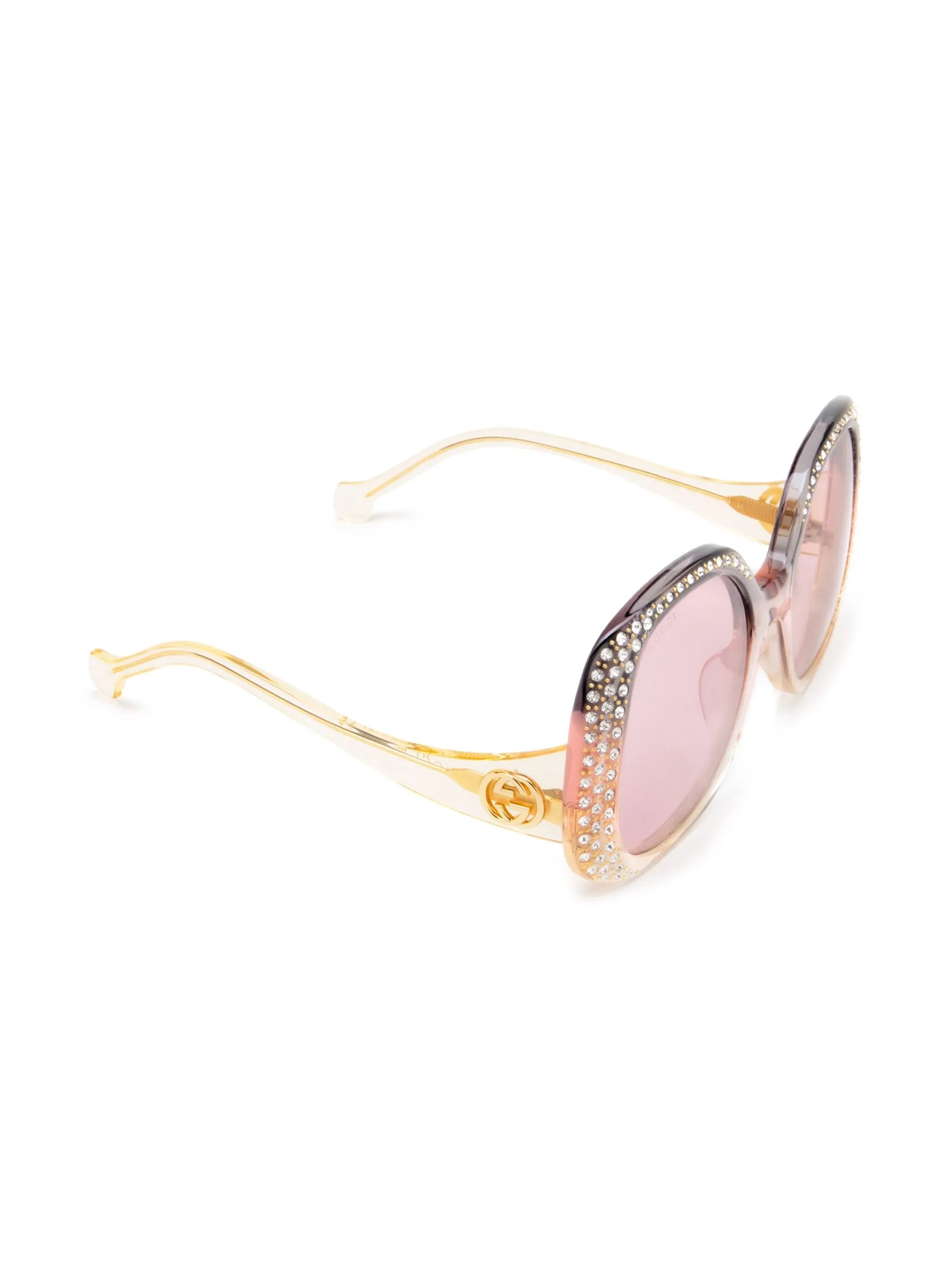 crystal-embellished square-frame sunglasses