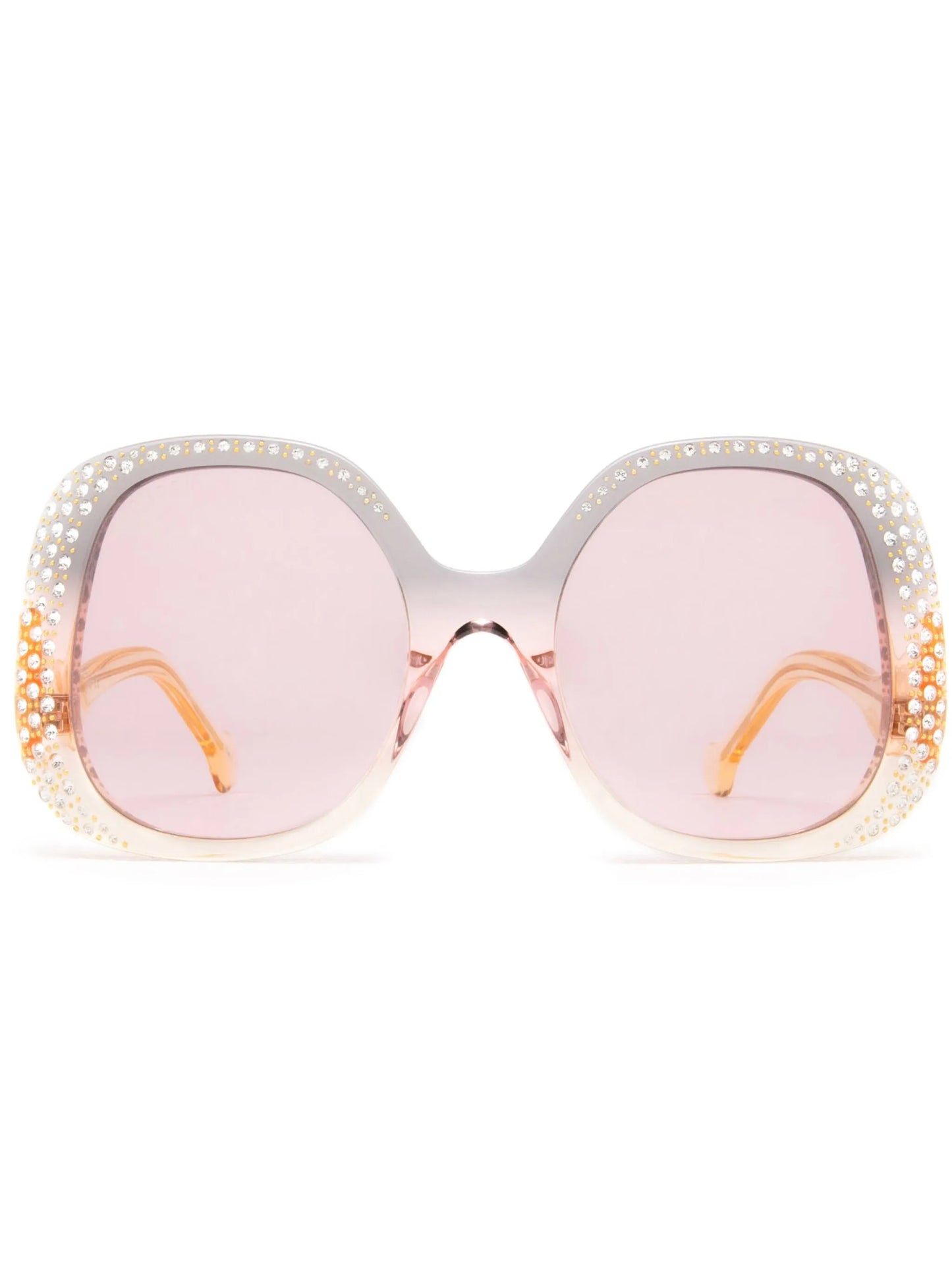 crystal-embellished square-frame sunglasses