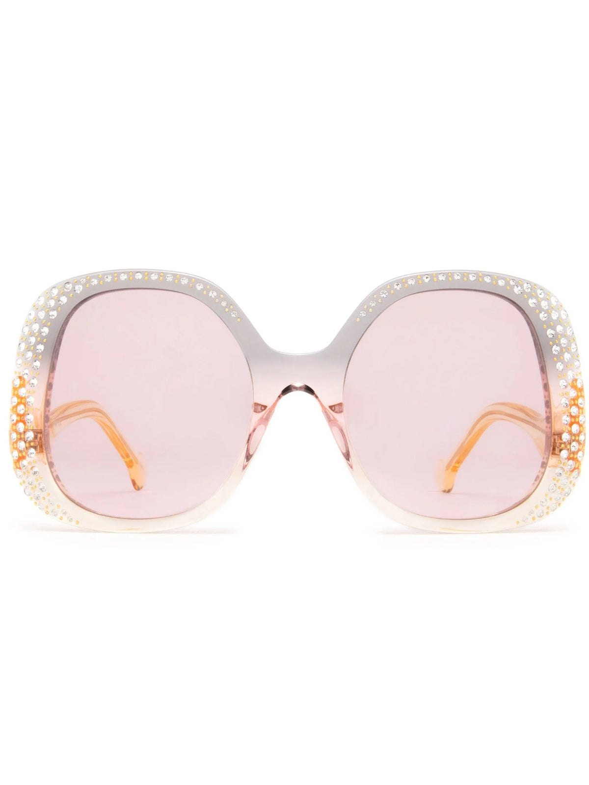 crystal-embellished square-frame sunglasses