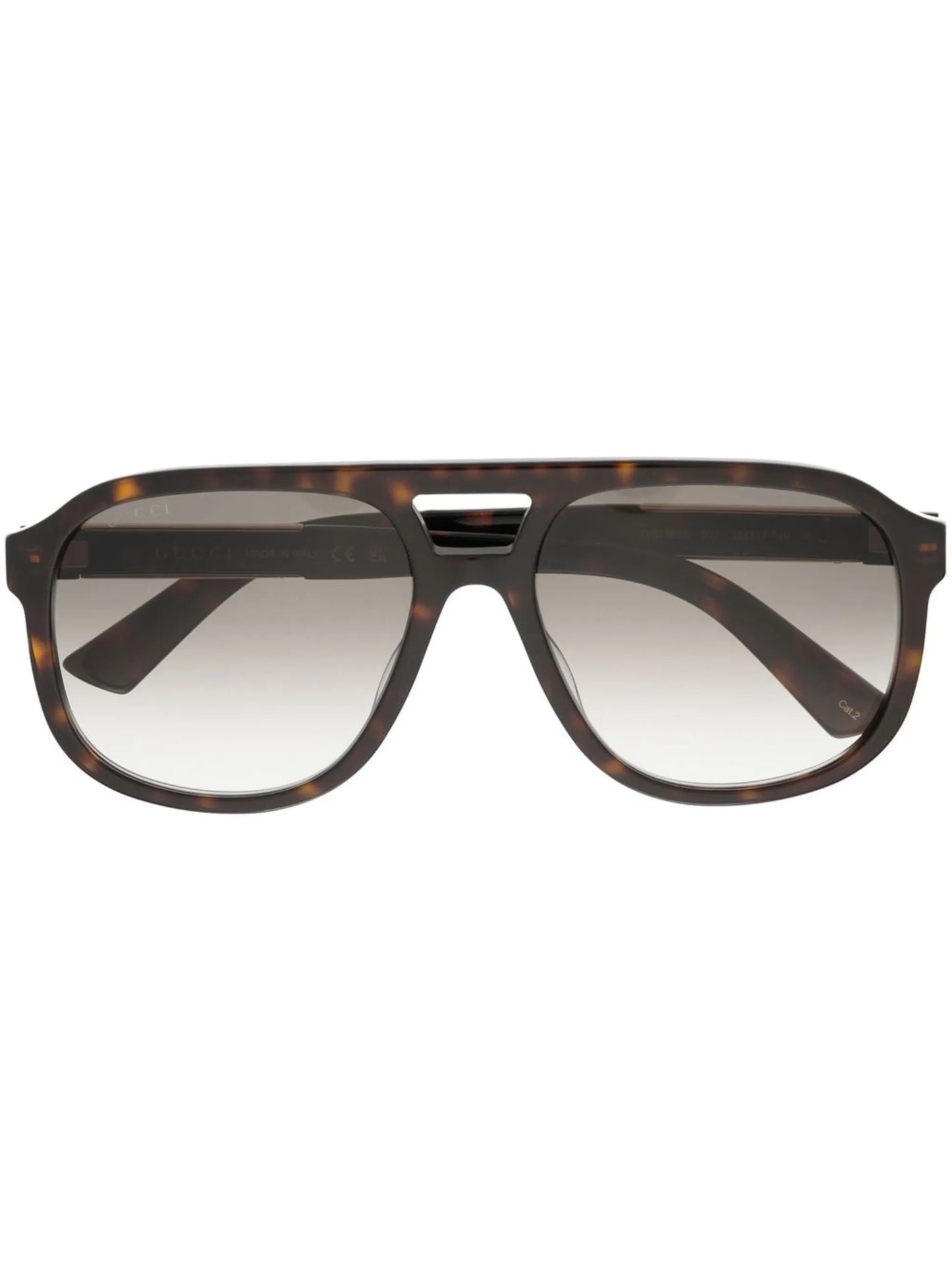 pilot-frame logo-plaque sunglasses