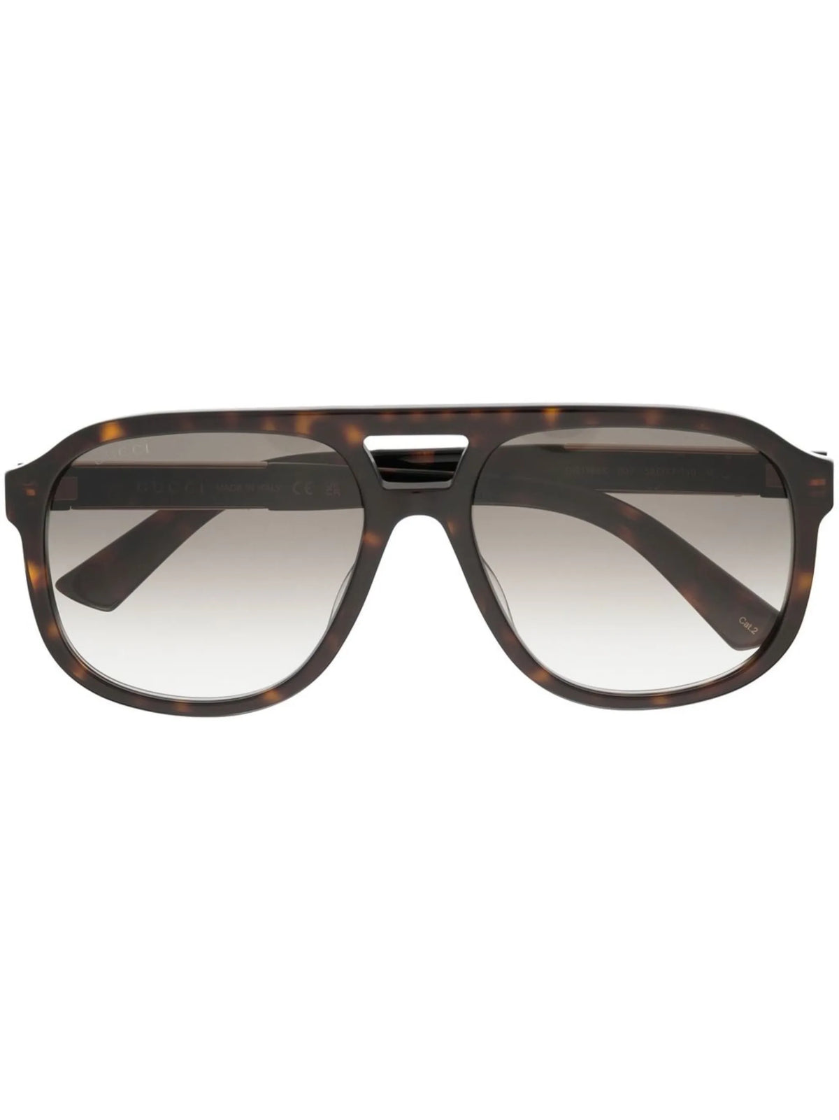 pilot-frame logo-plaque sunglasses