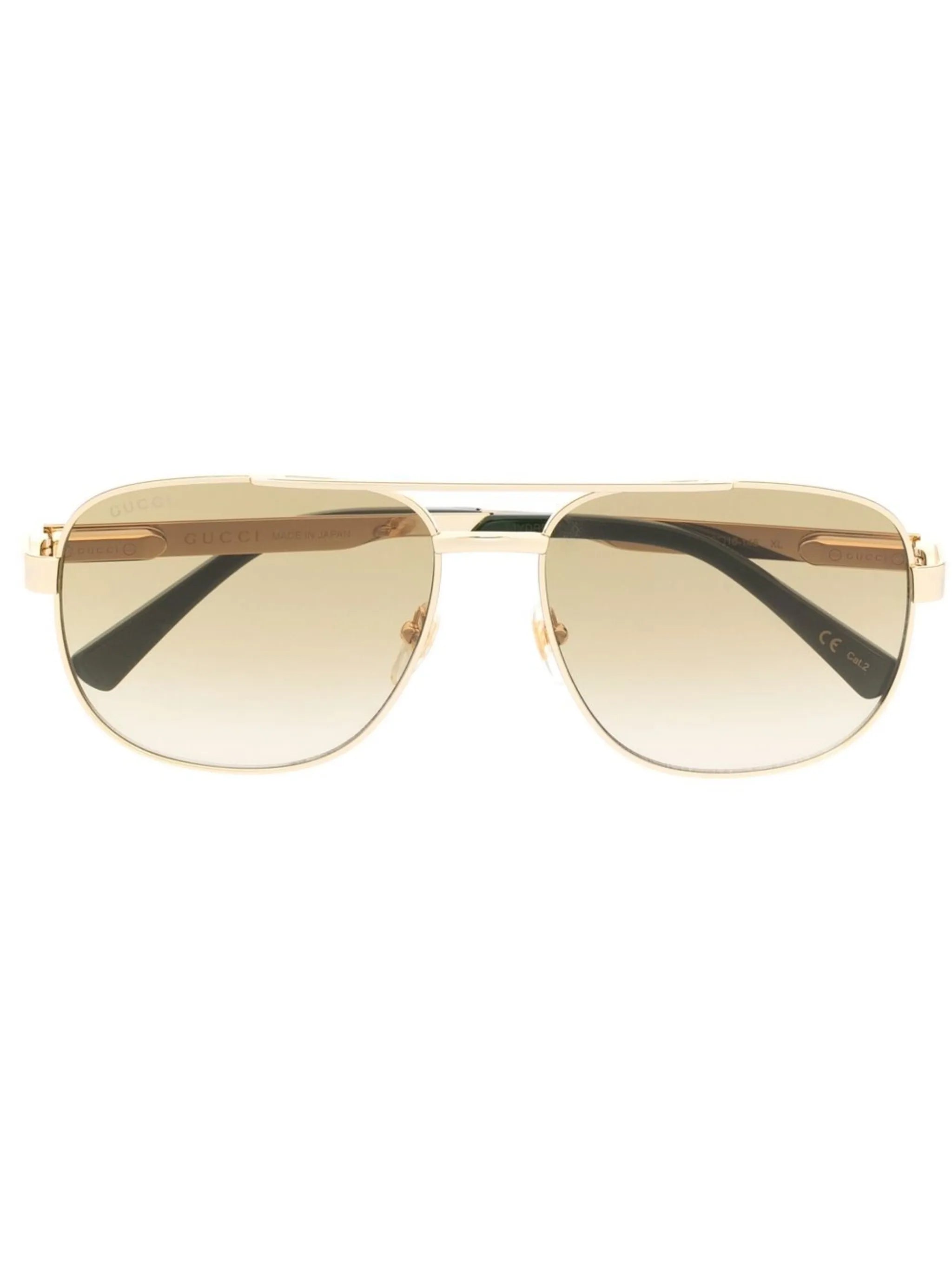 logo-engrave pilot-frame sunglasses