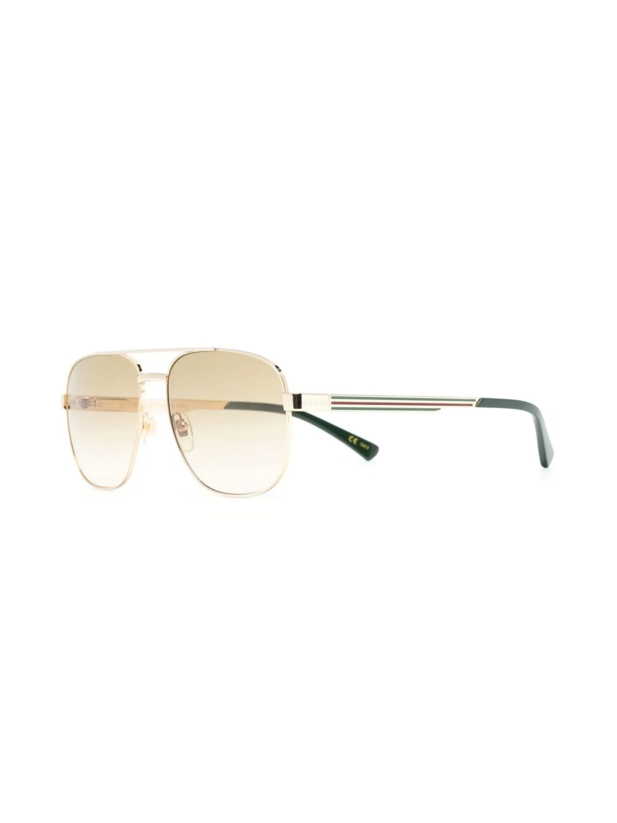 logo-engrave pilot-frame sunglasses