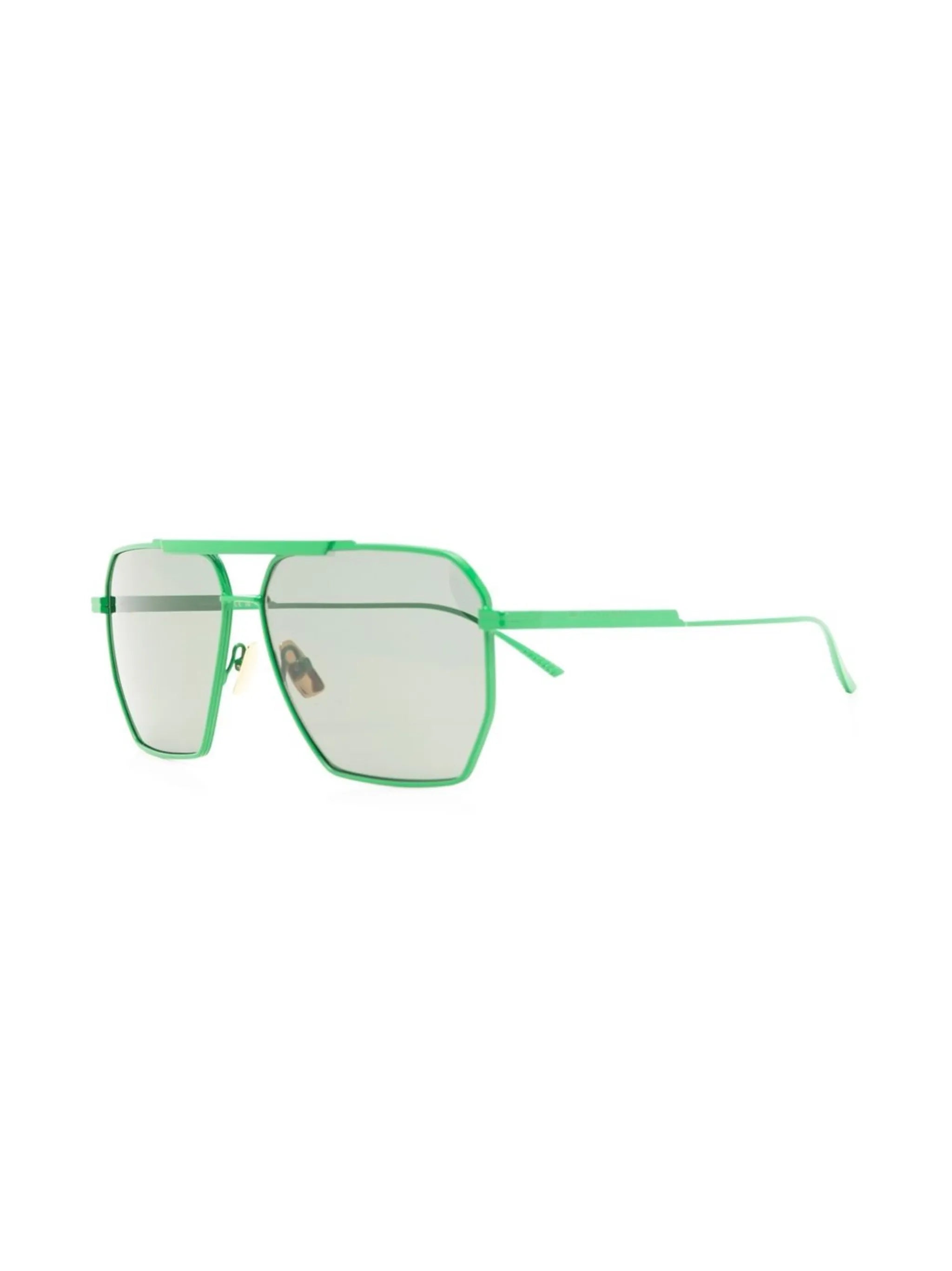 geometric pilot-frame sunglasses