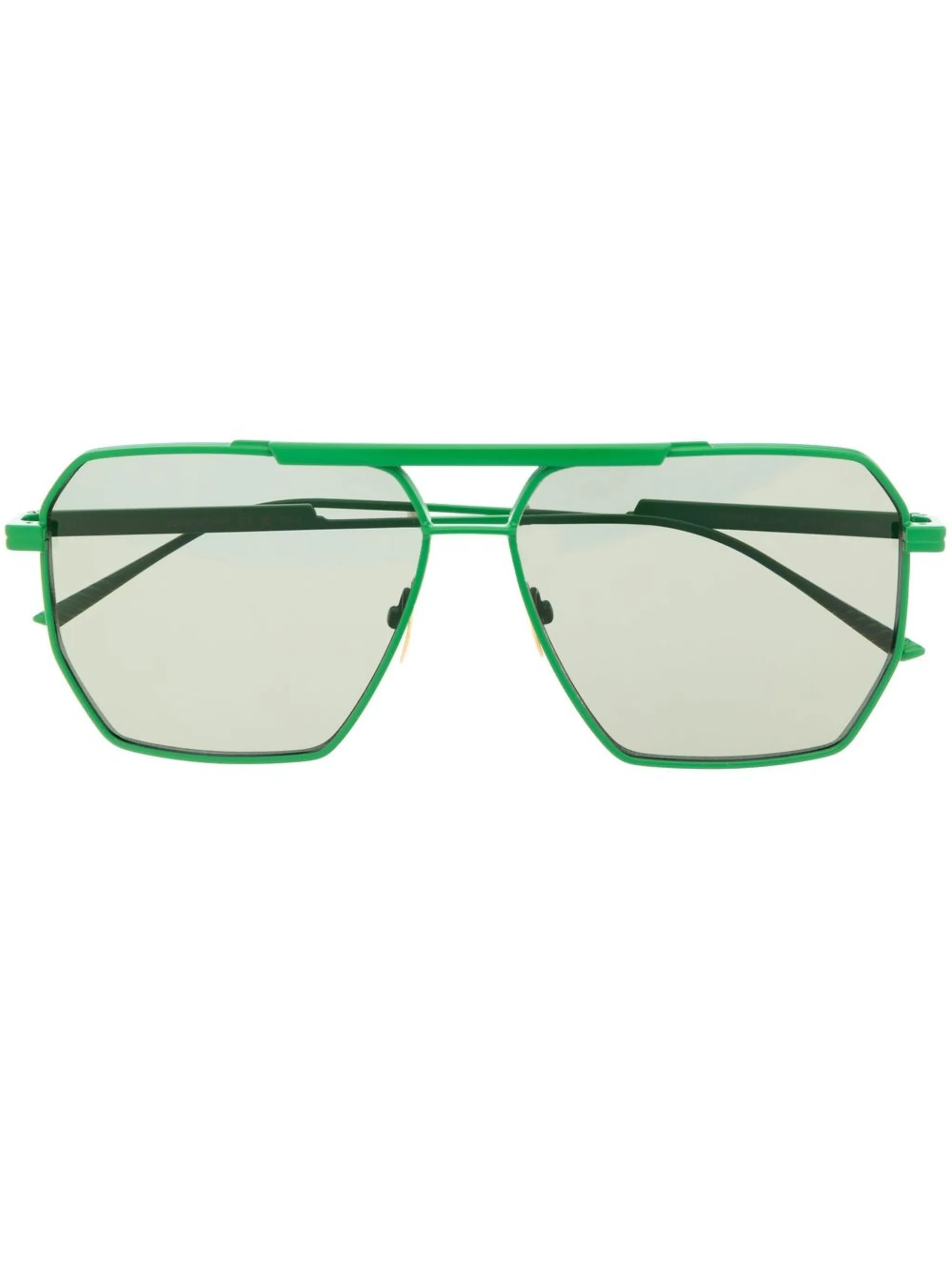 geometric pilot-frame sunglasses