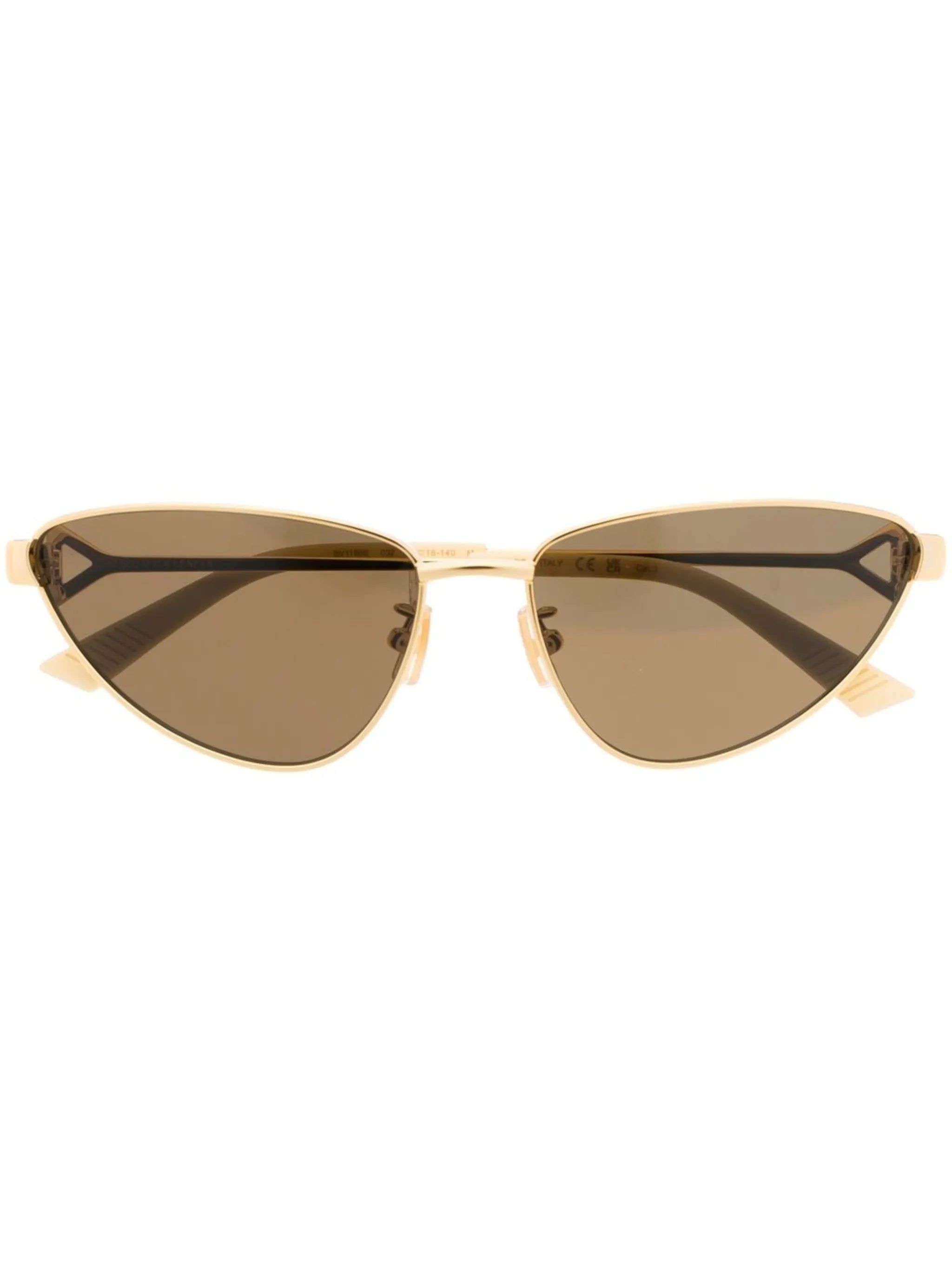 metallic cat-eye frame sunglasses