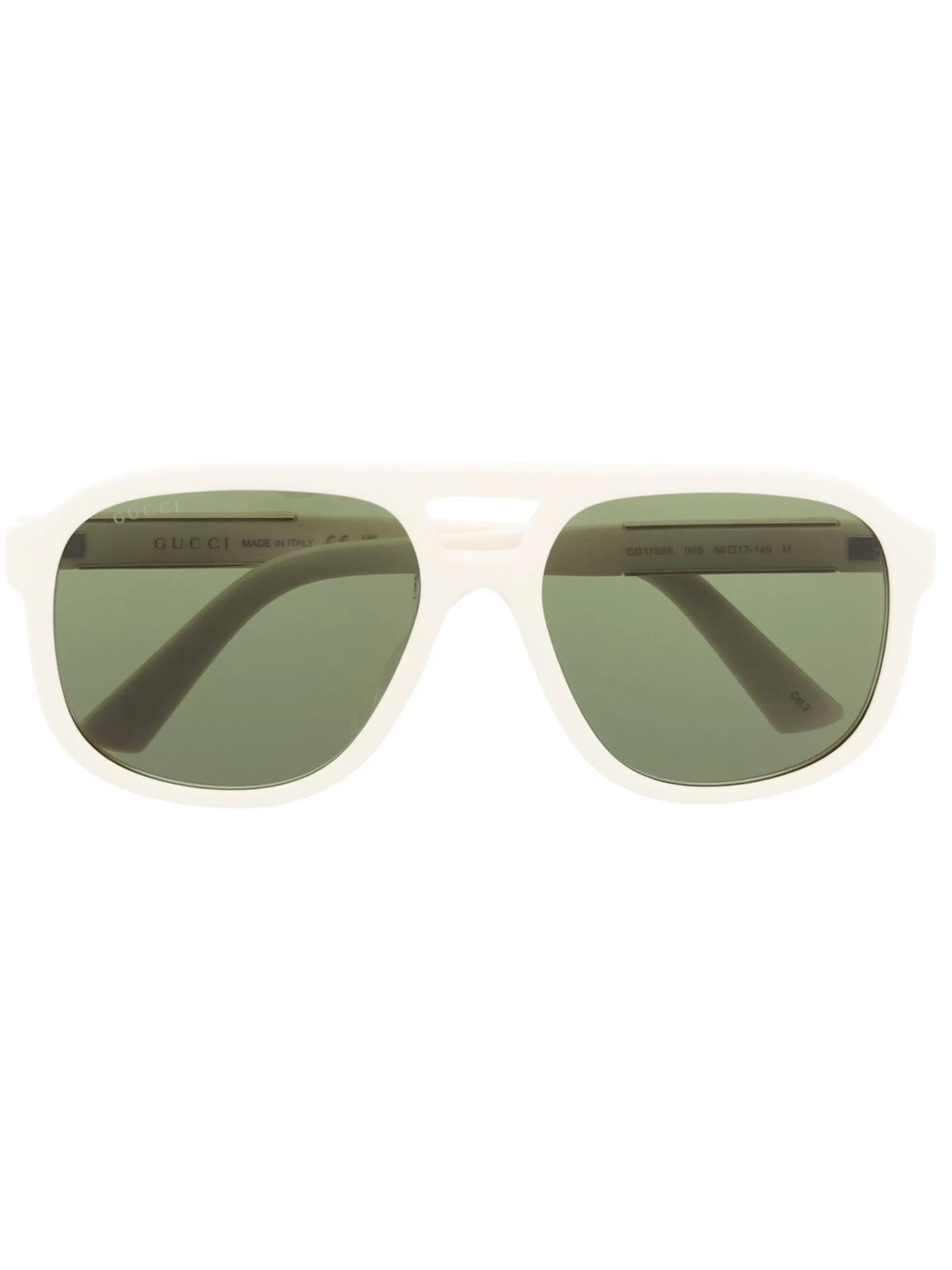 pilot-frame logo-plaque sunglasses