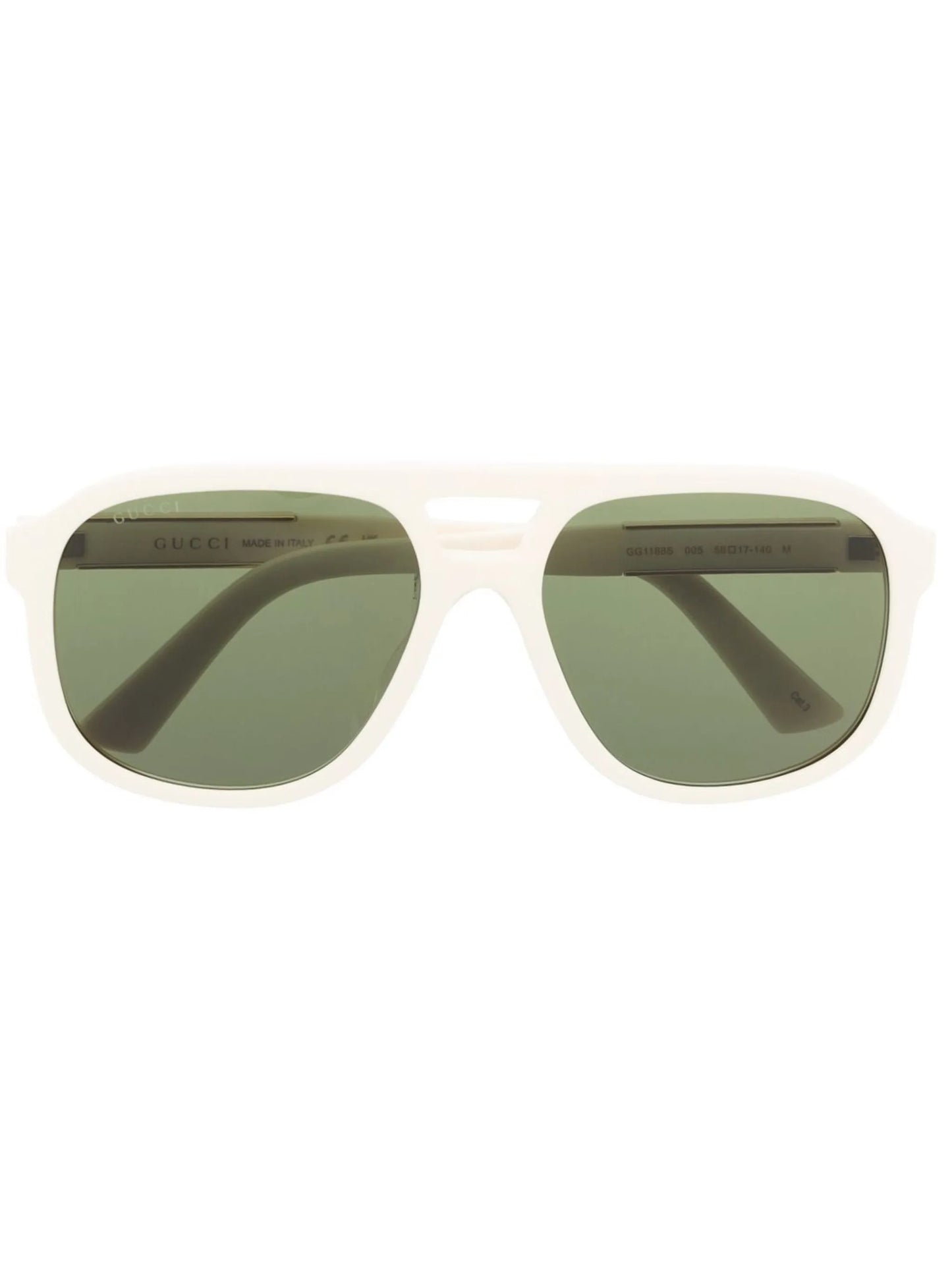 pilot-frame logo-plaque sunglasses