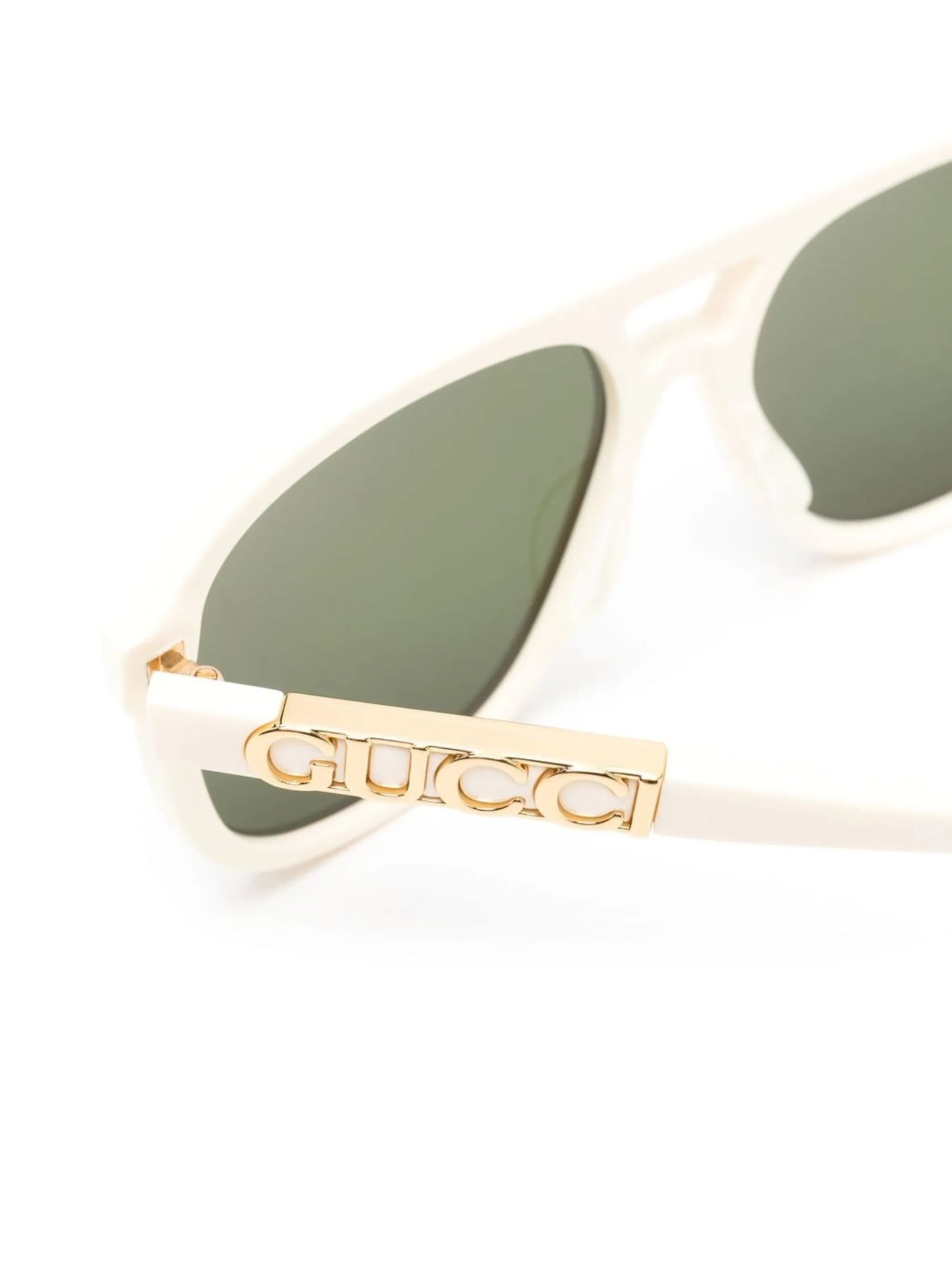 pilot-frame logo-plaque sunglasses