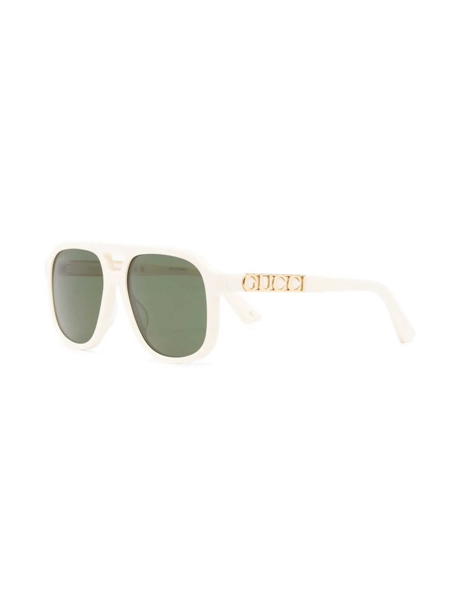 pilot-frame logo-plaque sunglasses