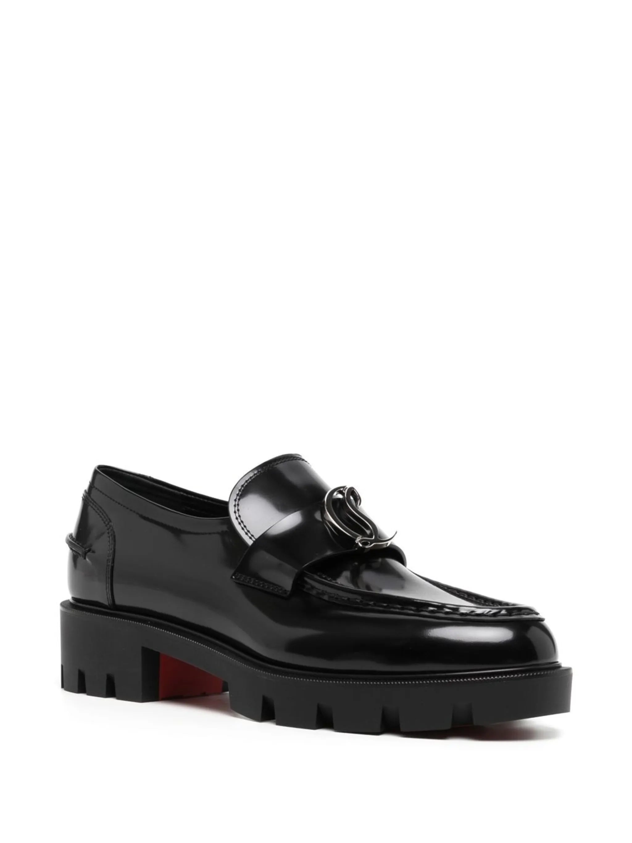 Moc chunky-soled leather loafers