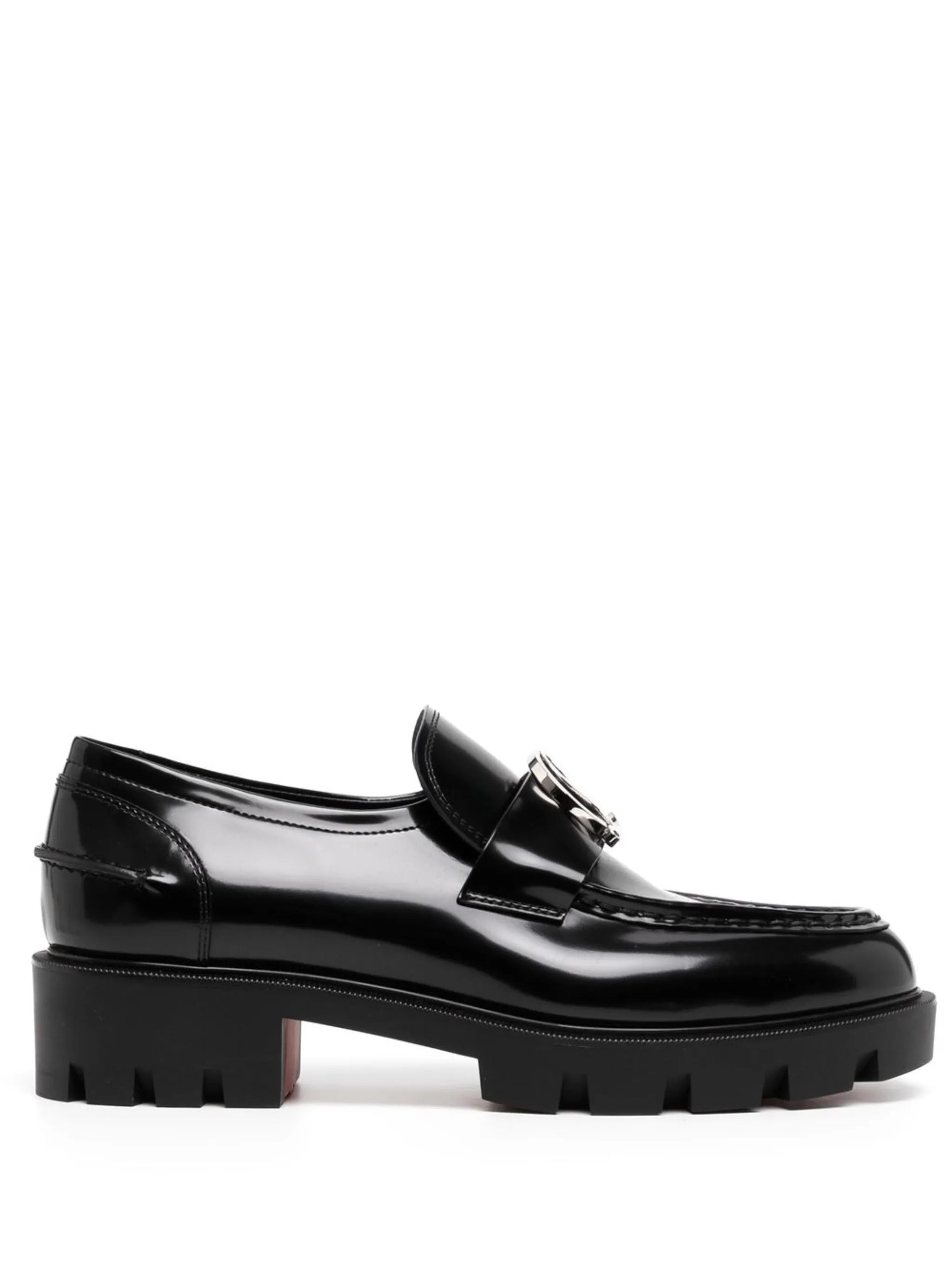Moc chunky-soled leather loafers