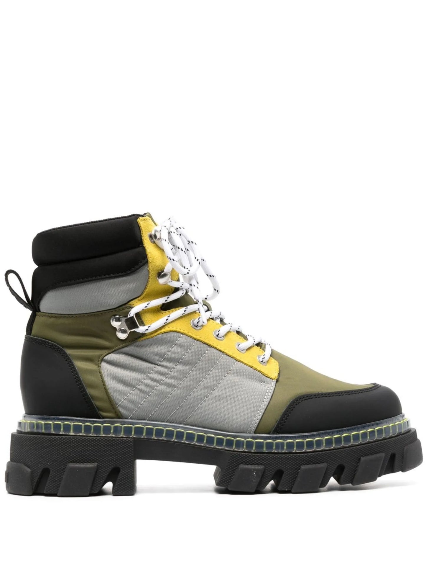 Cleated lace-up hiking boots