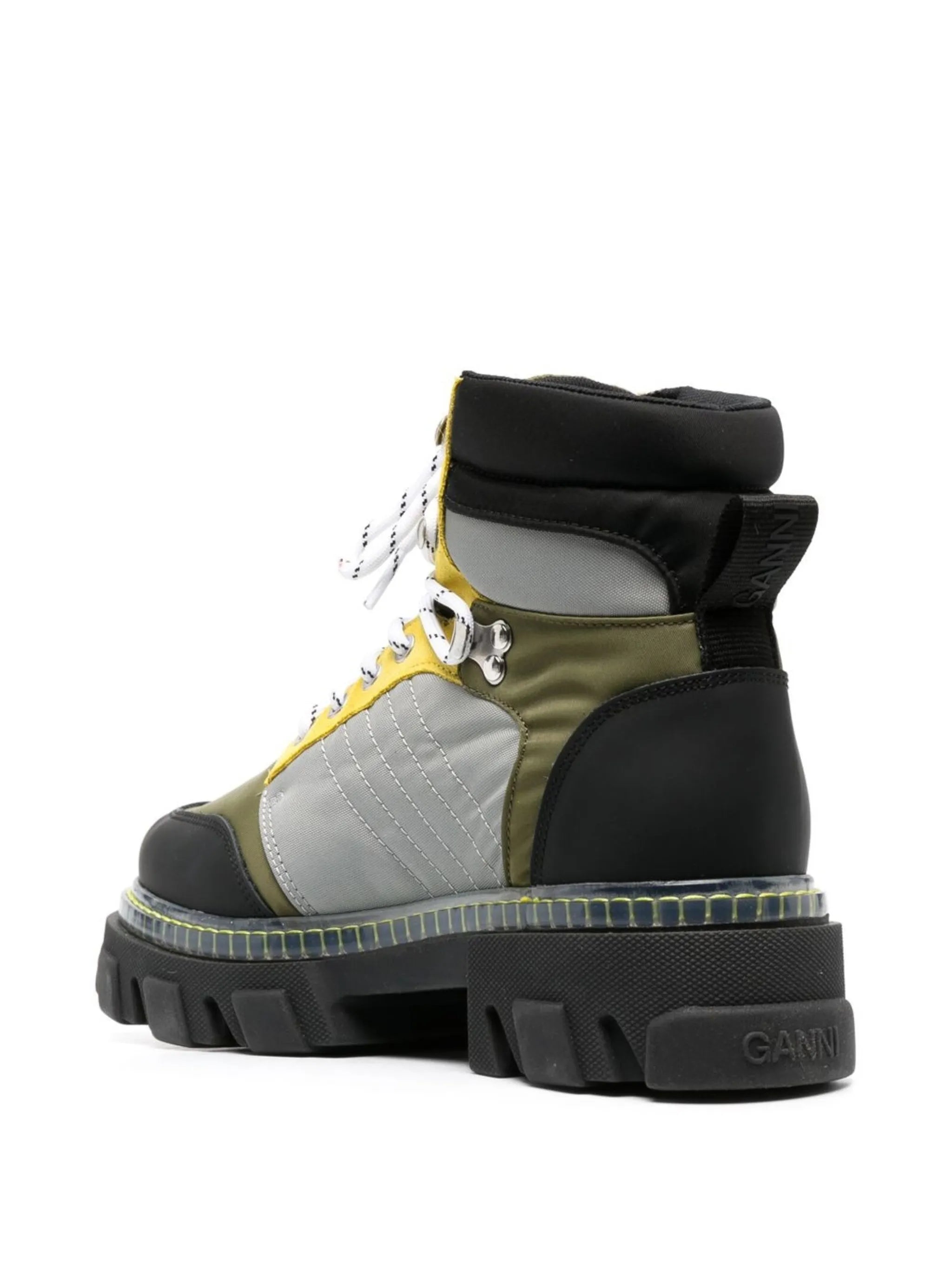 Cleated lace-up hiking boots