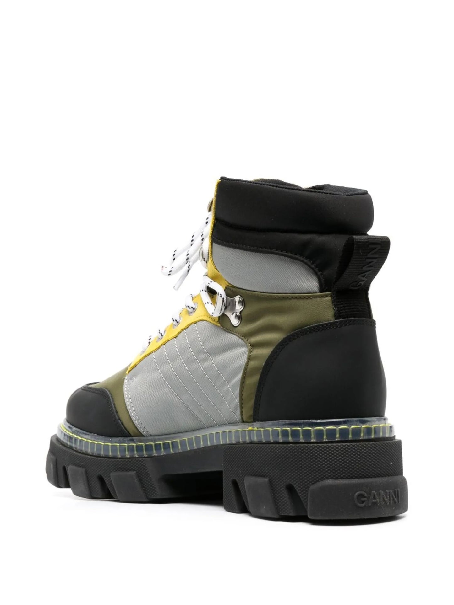 Cleated lace-up hiking boots